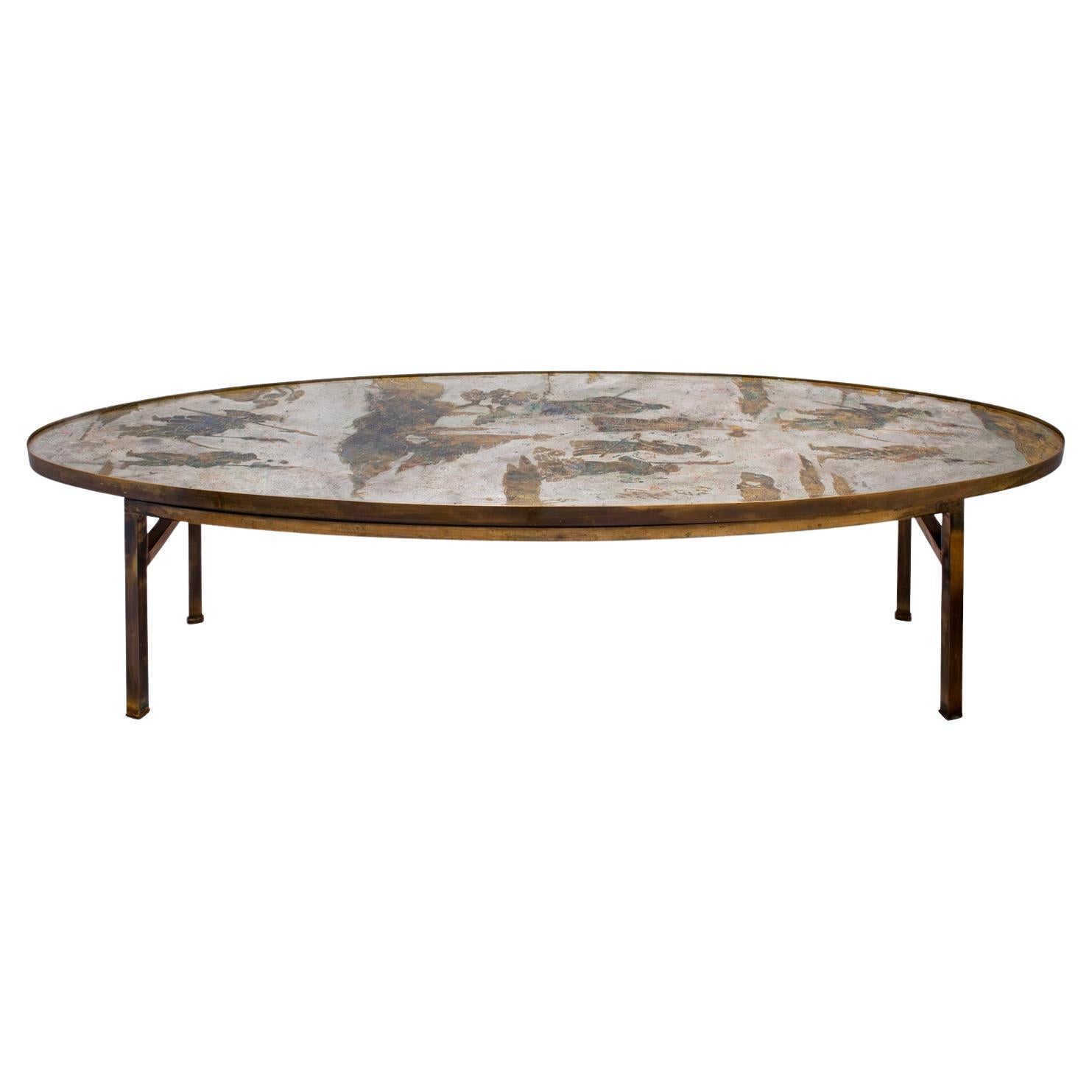 Philip and Kelvin LaVerne Stunning "Ming 133" Coffee Table 1960s (Signed)