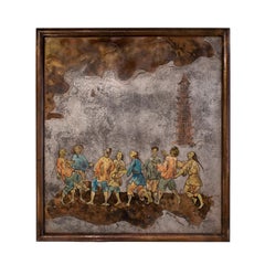 Philip and Kelvin LaVerne "Torre di Babel" Quadro inciso anni '60 (firmato)