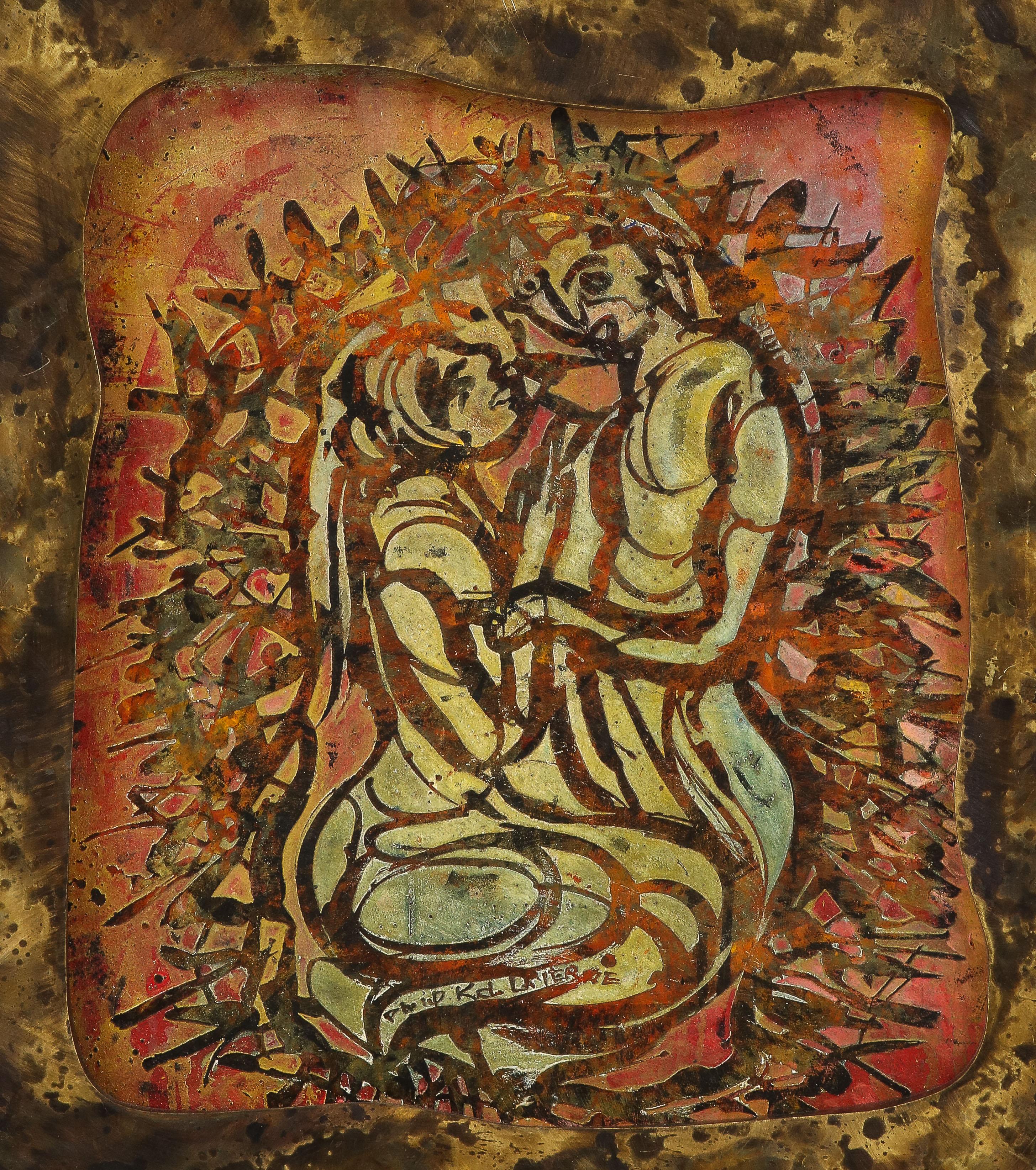 Philip und Kelvin LaVerne Einzigartiges Bronzegemälde „Acceptance“, USA, 1960er Jahre im Zustand „Gut“ im Angebot in New York, NY