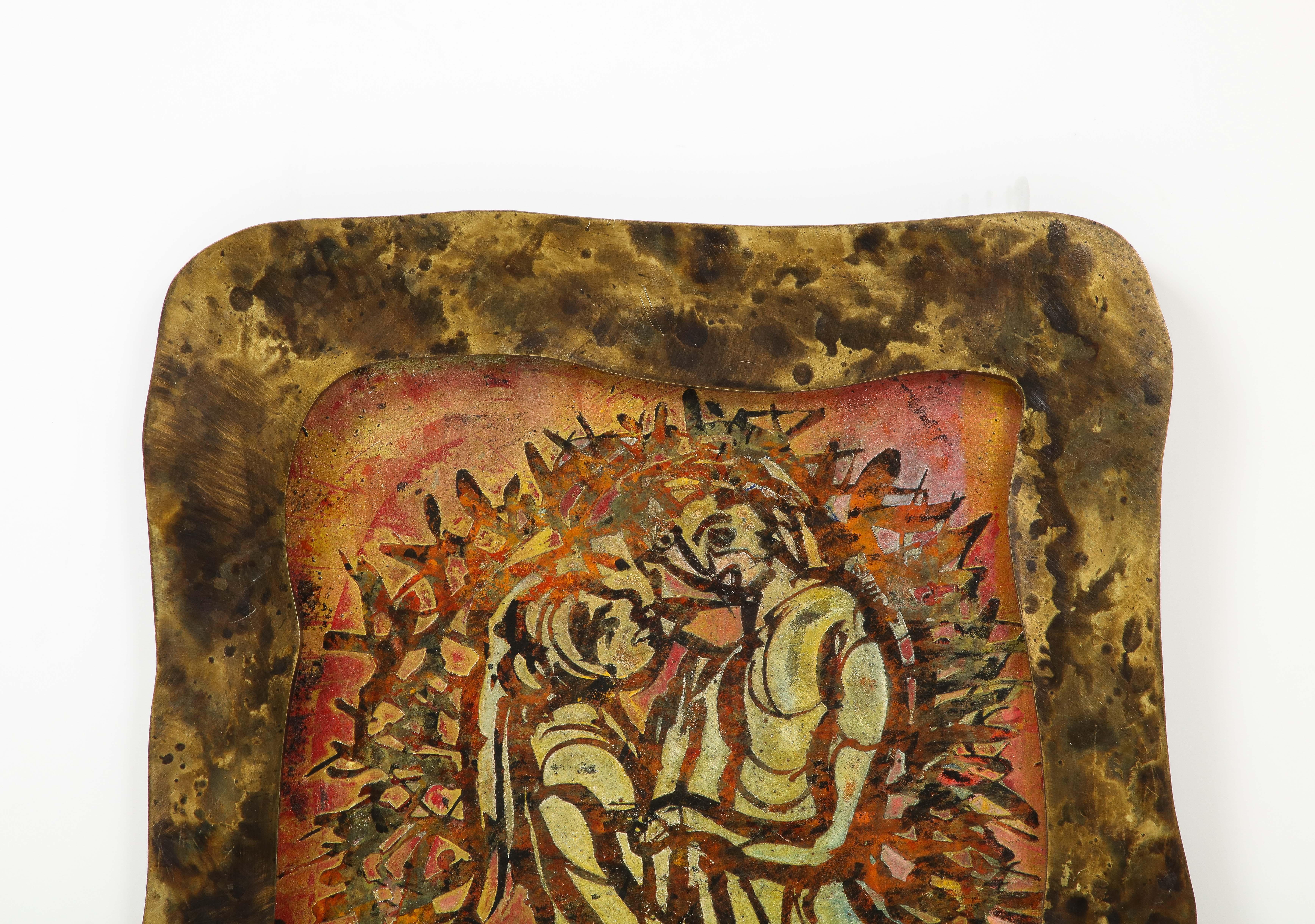 Philip und Kelvin LaVerne Einzigartiges Bronzegemälde „Acceptance“, USA, 1960er Jahre (Mitte des 20. Jahrhunderts) im Angebot
