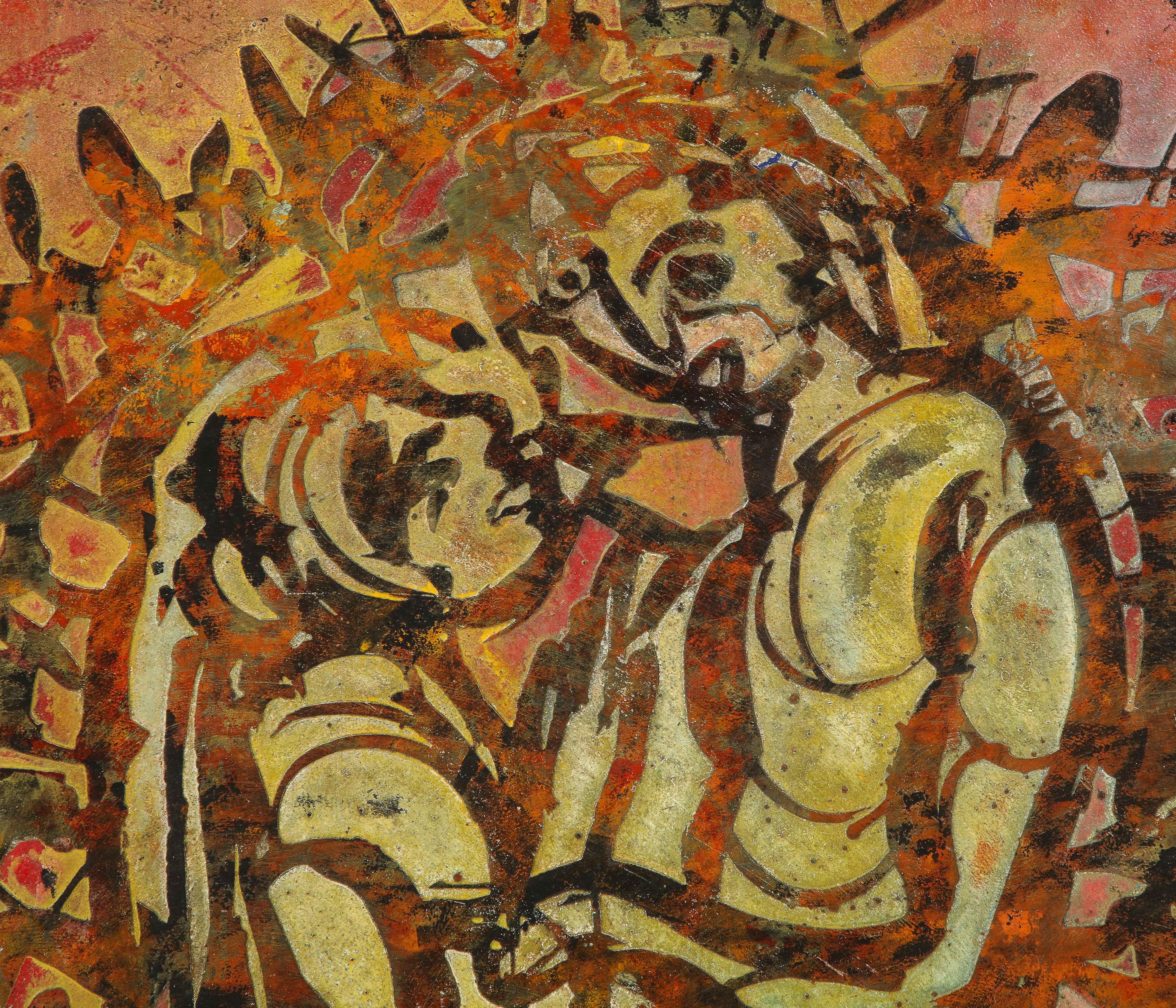 Philip und Kelvin LaVerne Einzigartiges Bronzegemälde „Acceptance“, USA, 1960er Jahre im Angebot 3