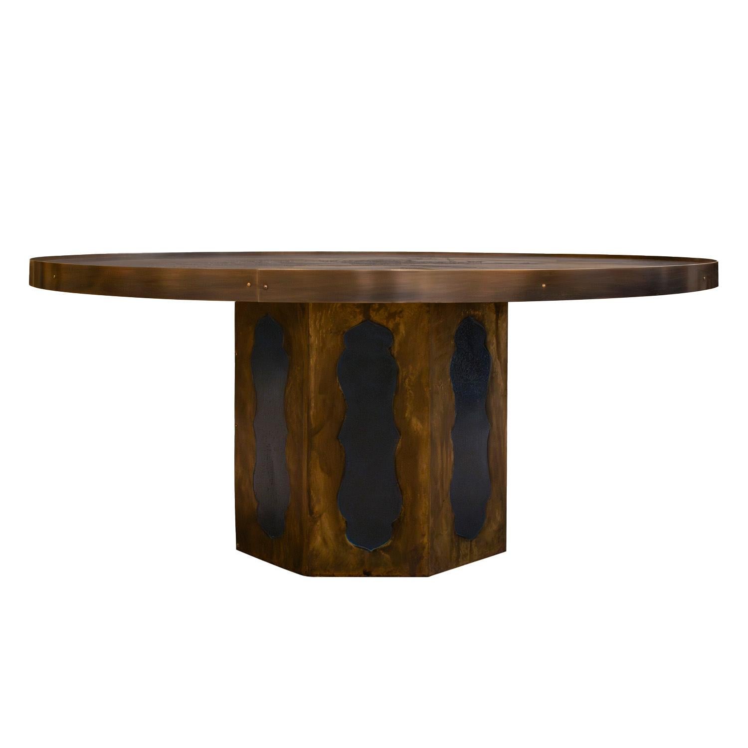 Mid-Century Modern Philip and Kelvin LaVerne Table basse ancienne unique avec motif chinois années 1960 en vente