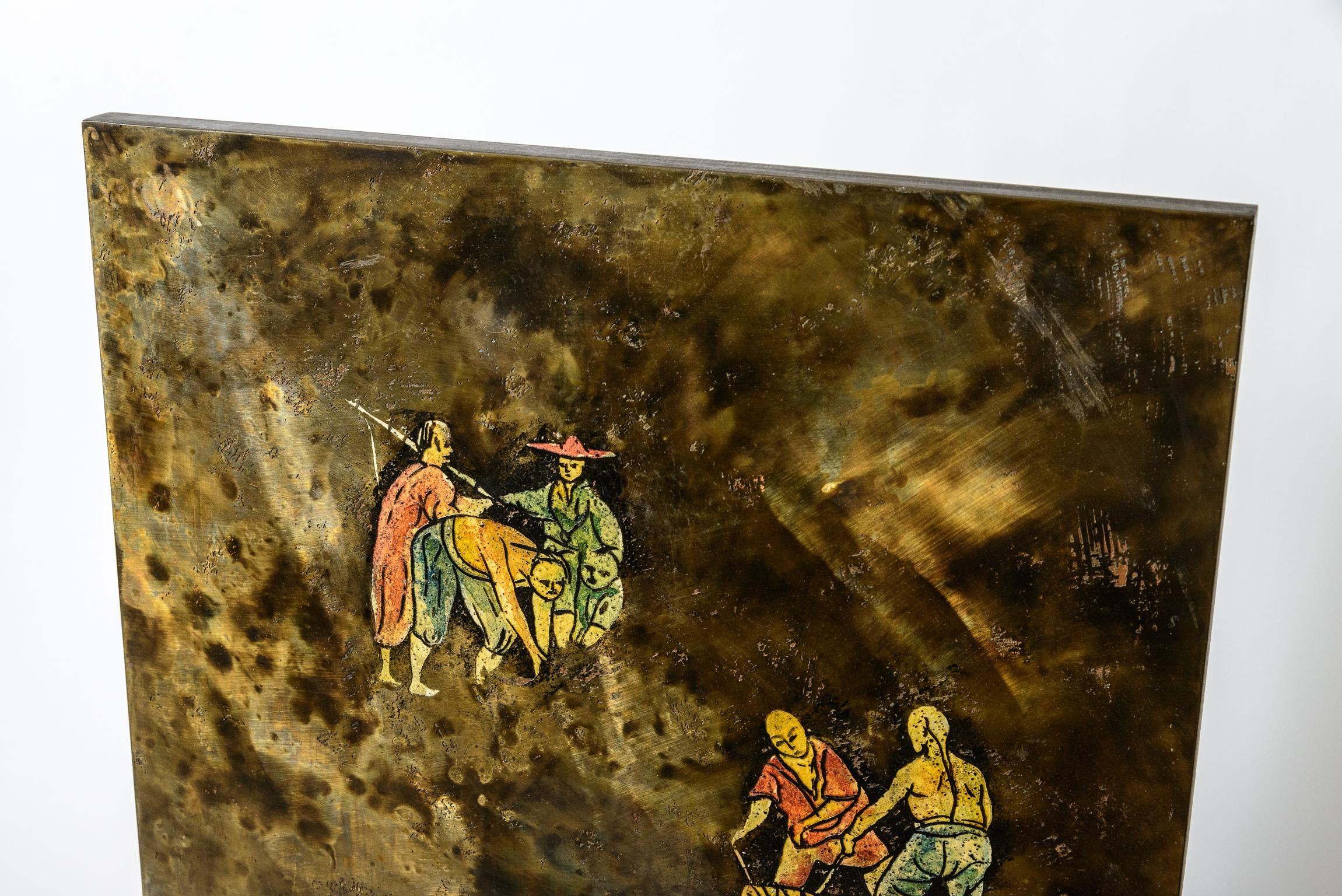 Philip and Kelvin Laverne Wall plaque
Patinated and Polychrome Painted Bronze
Signed and Labeled
Original Condition