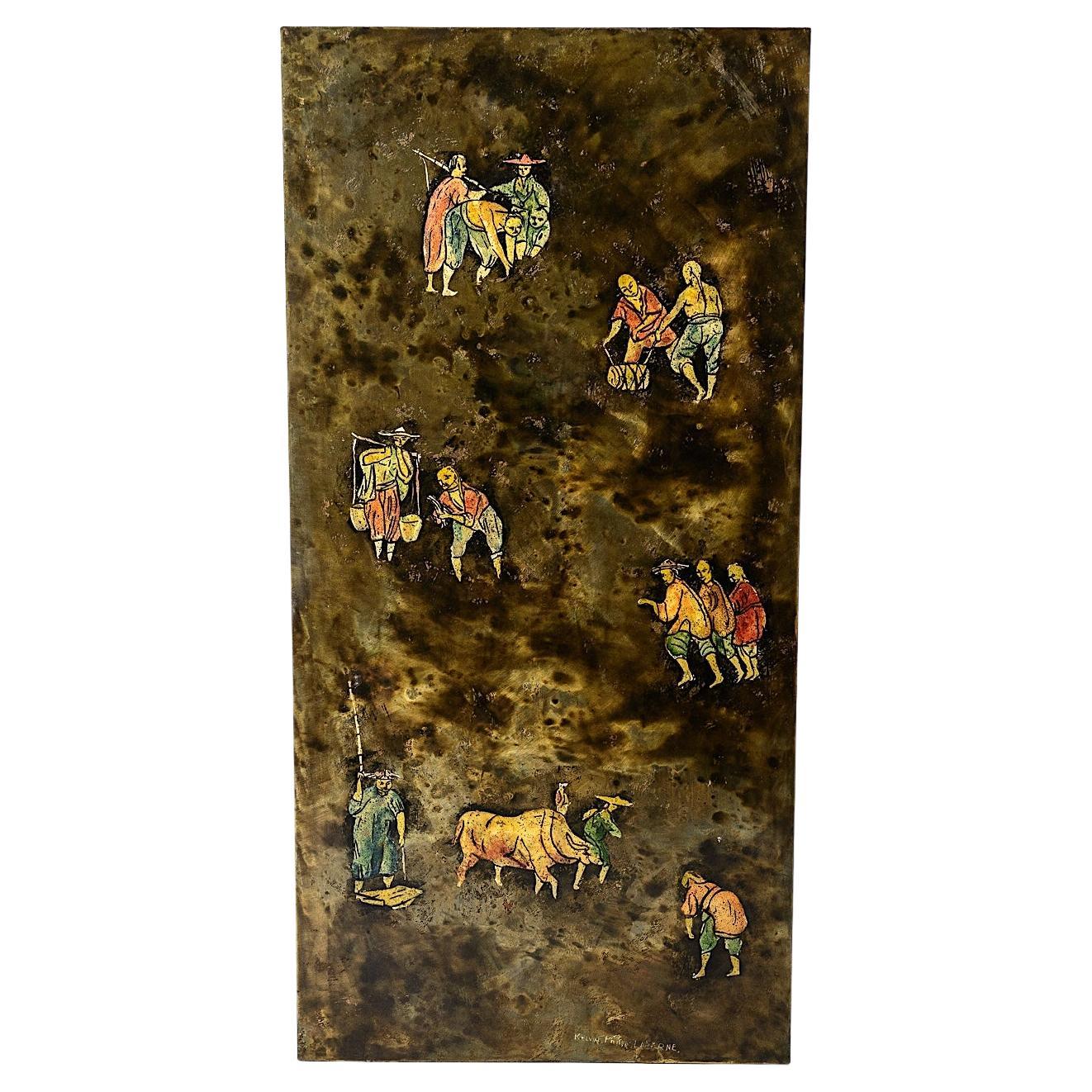 Philip and Kelvin Laverne Wall Plaque "Peasants" in vendita