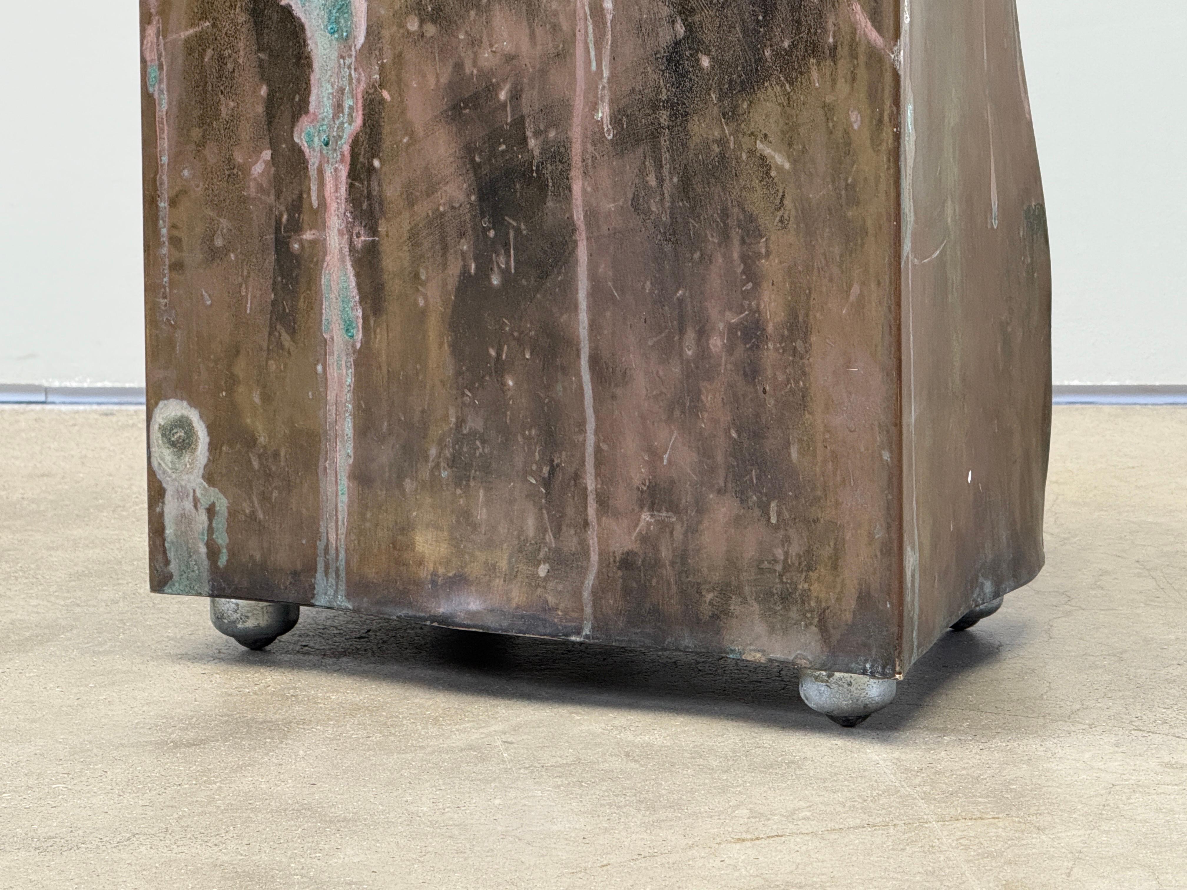 Bronze Philip and Kelvin Laverne 'Yielding' Side Table / Stool For Sale