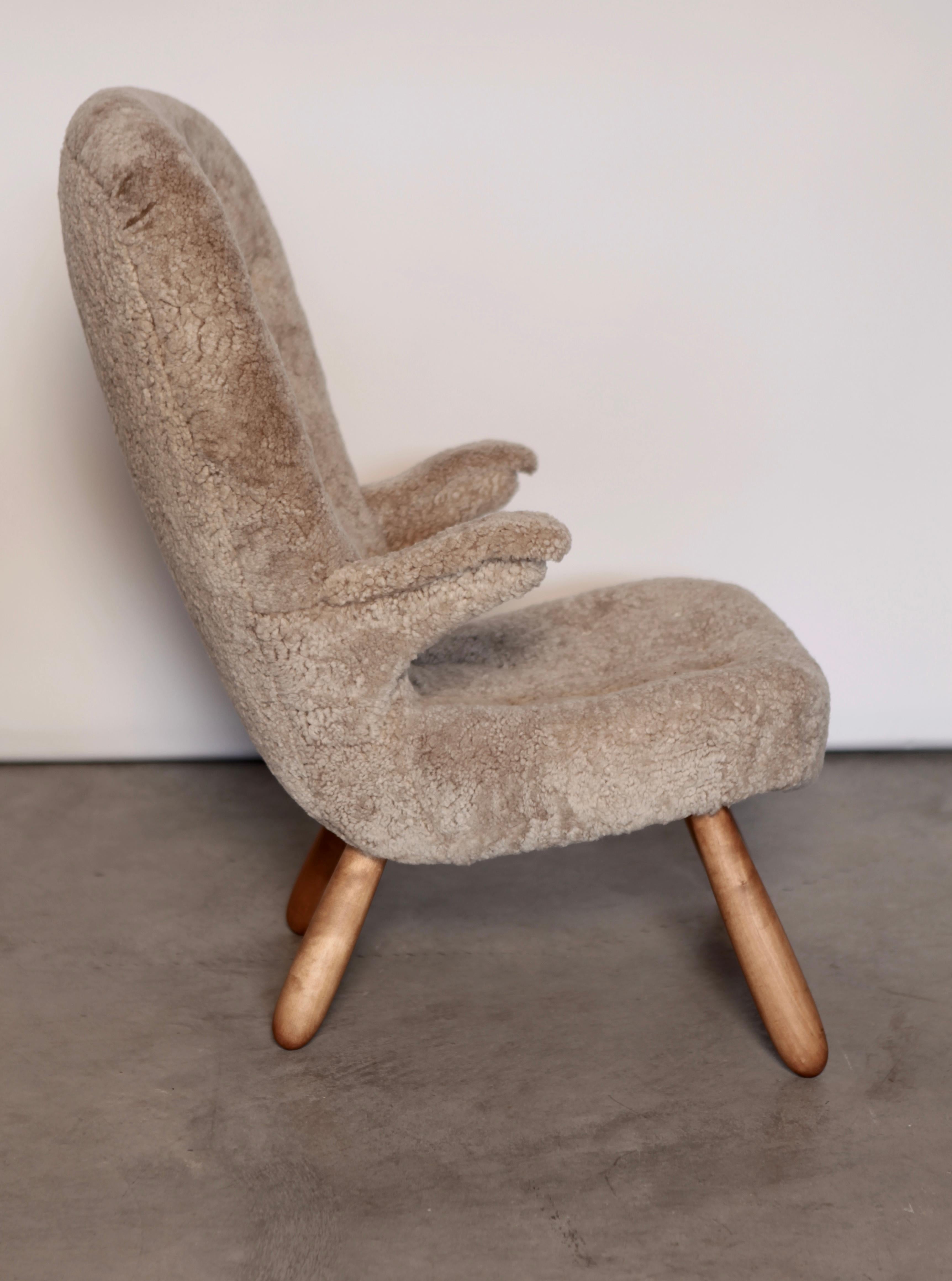 Philip Arctander, a Rare High Back 'Clam' Lounge Chair, Sweden, 1940s 1
