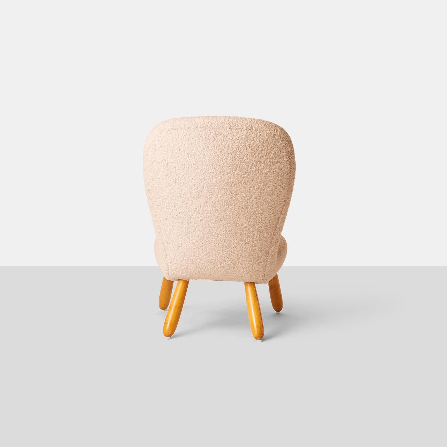 Scandinavian Modern Philip Arctander Armless Clam Chair