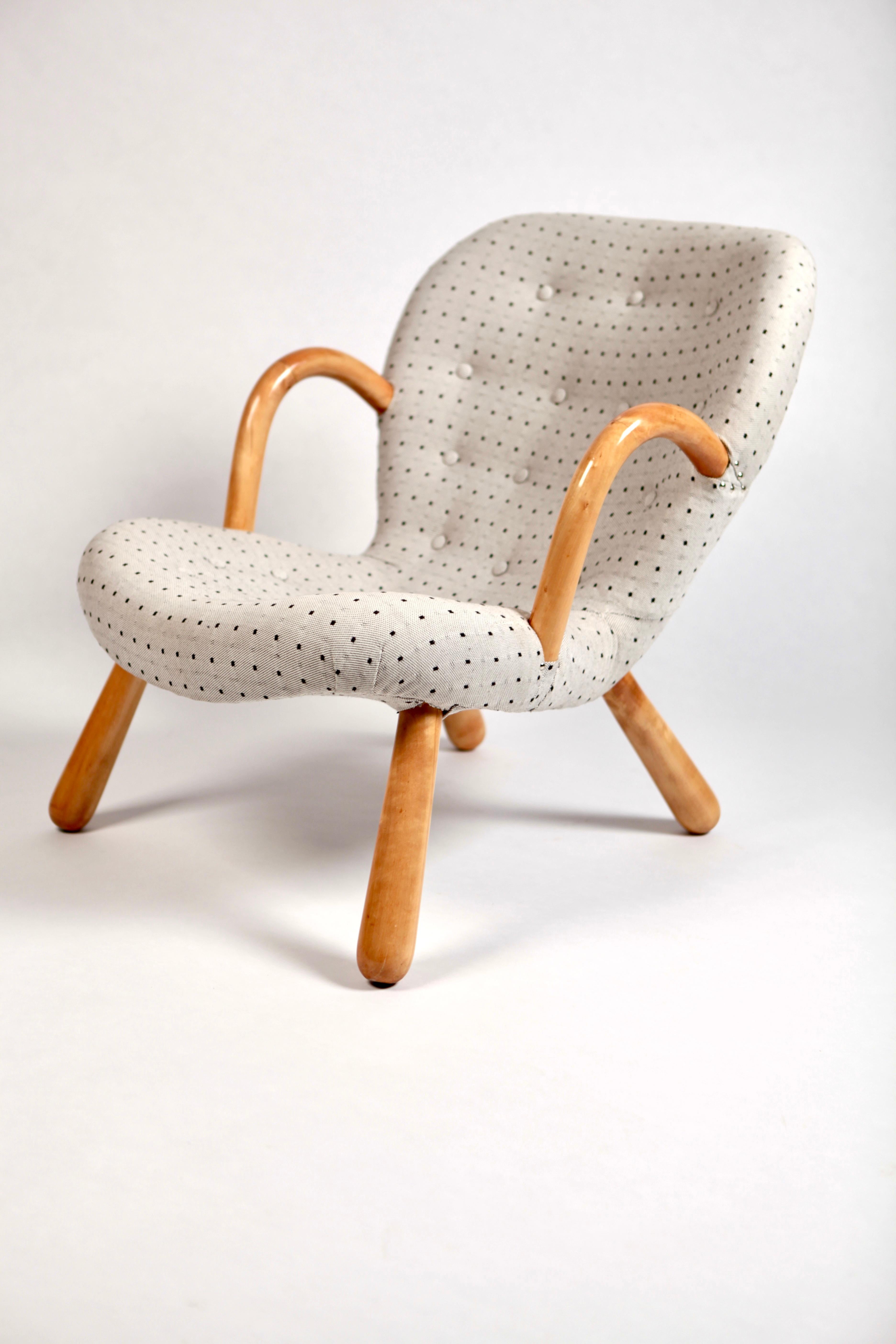Philip Arctander Clam Chair by Nordisk Stål  Denmark, 1940s 1