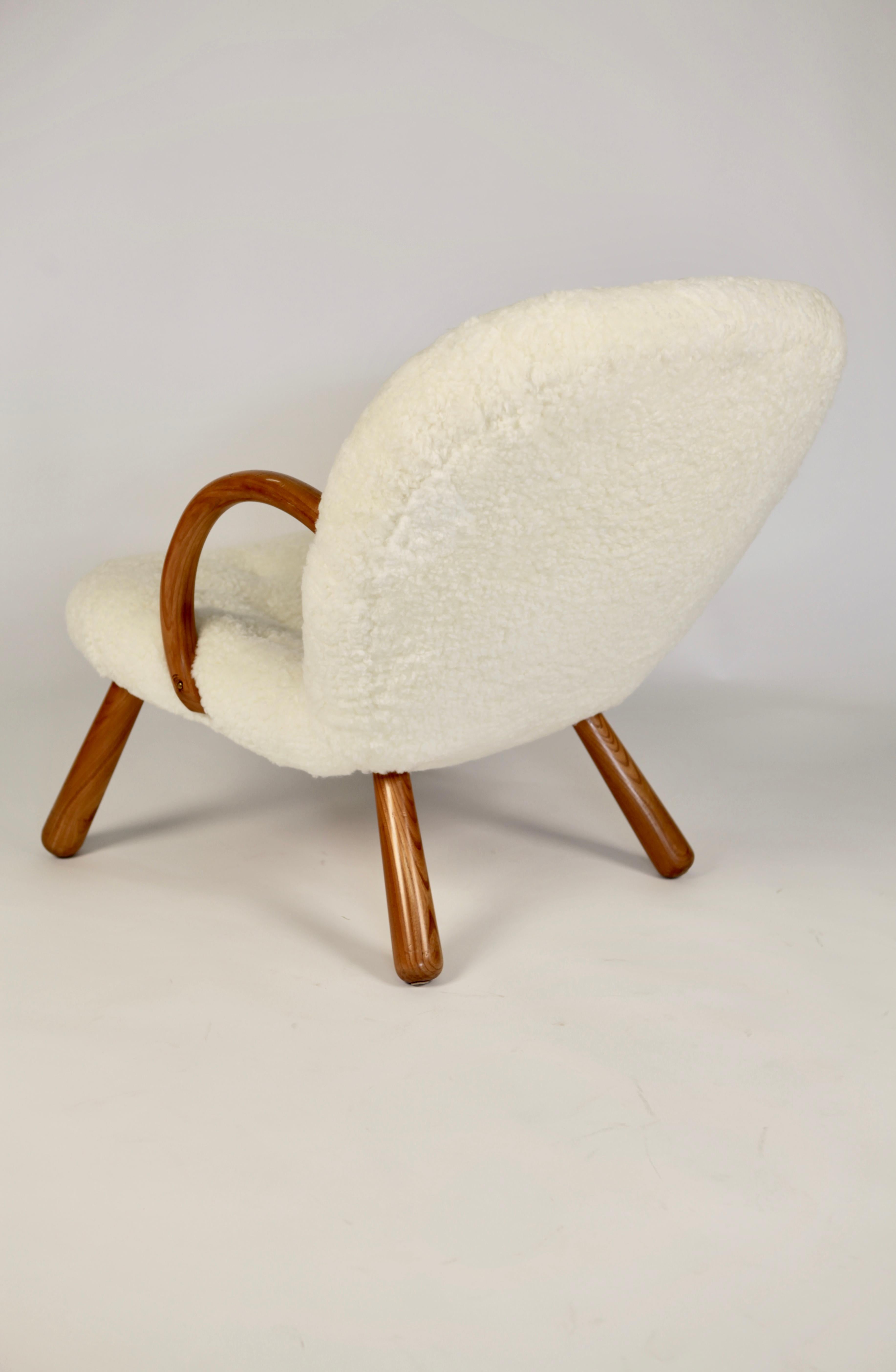 Mid-20th Century Philip Arctander Clam Chair by Nordisk Stål  Denmark, 1940s