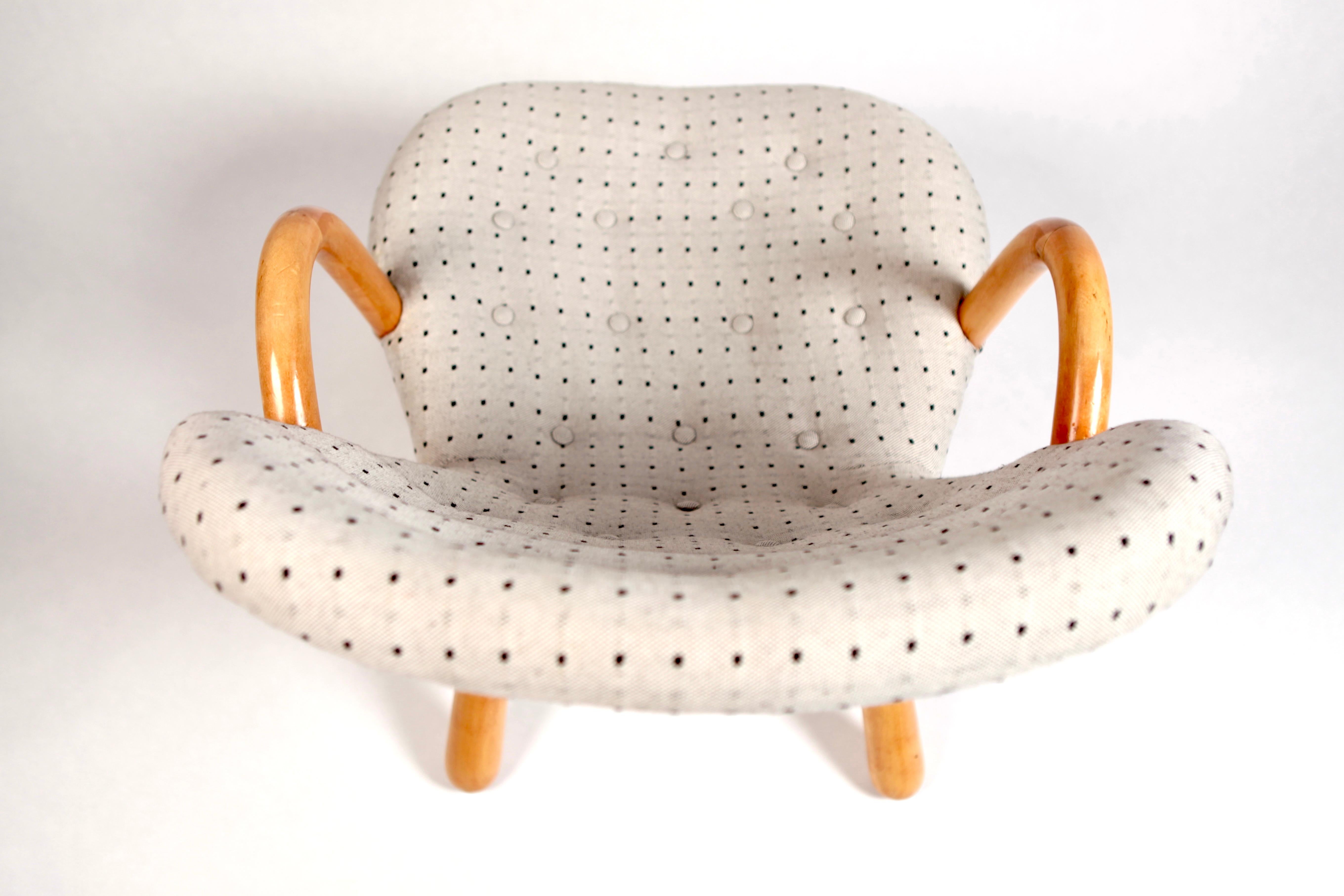Philip Arctander Clam Chair by Nordisk Stål  Denmark, 1940s In Good Condition In Berlin, DE