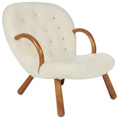 Philip Arctander Clam Chair by Nordisk Stål  Denmark, 1940s