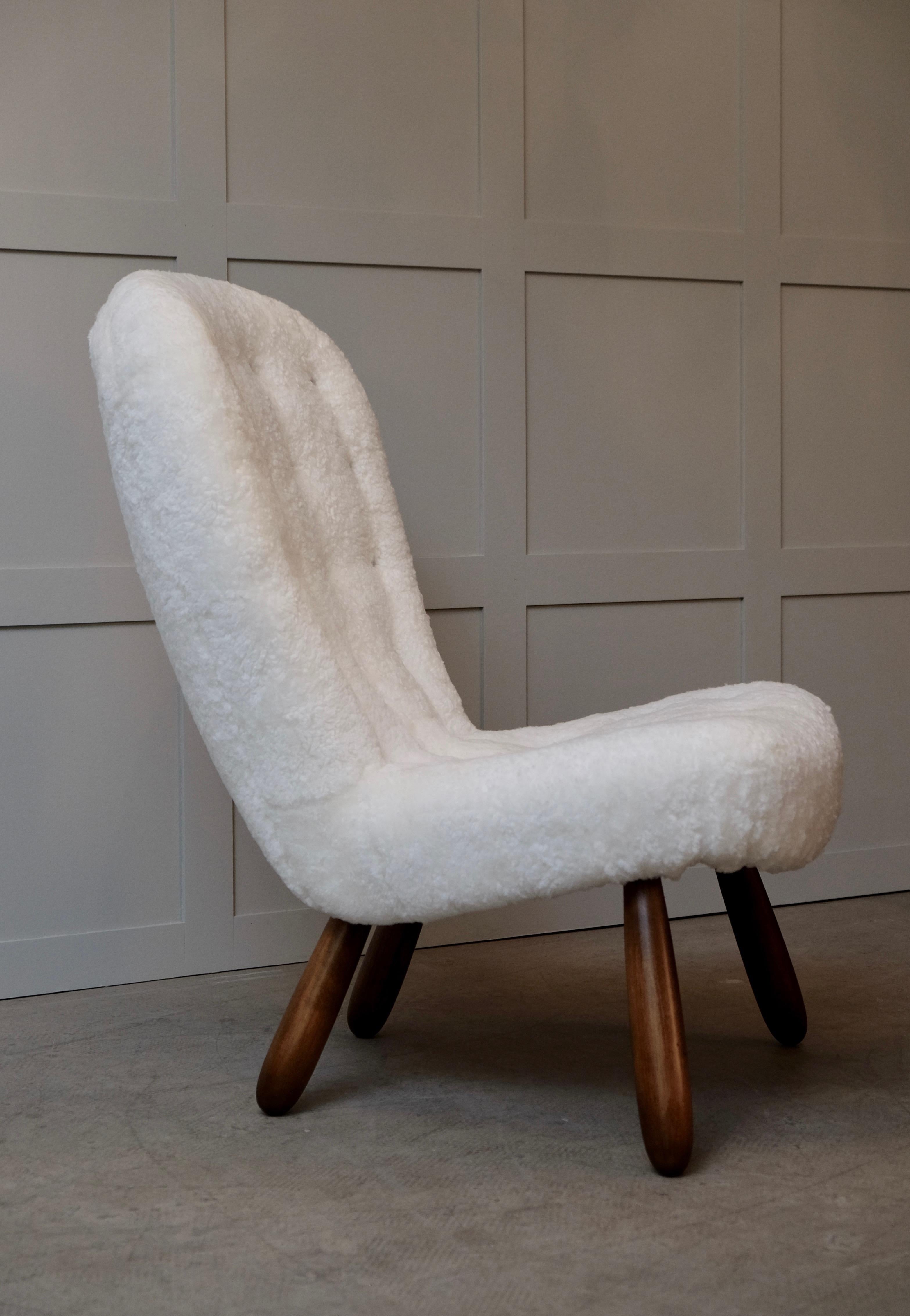 Arnold Madsen „Clam Chair“ hergestellt von Madsen & Schubell, 1950er Jahre im Angebot 5