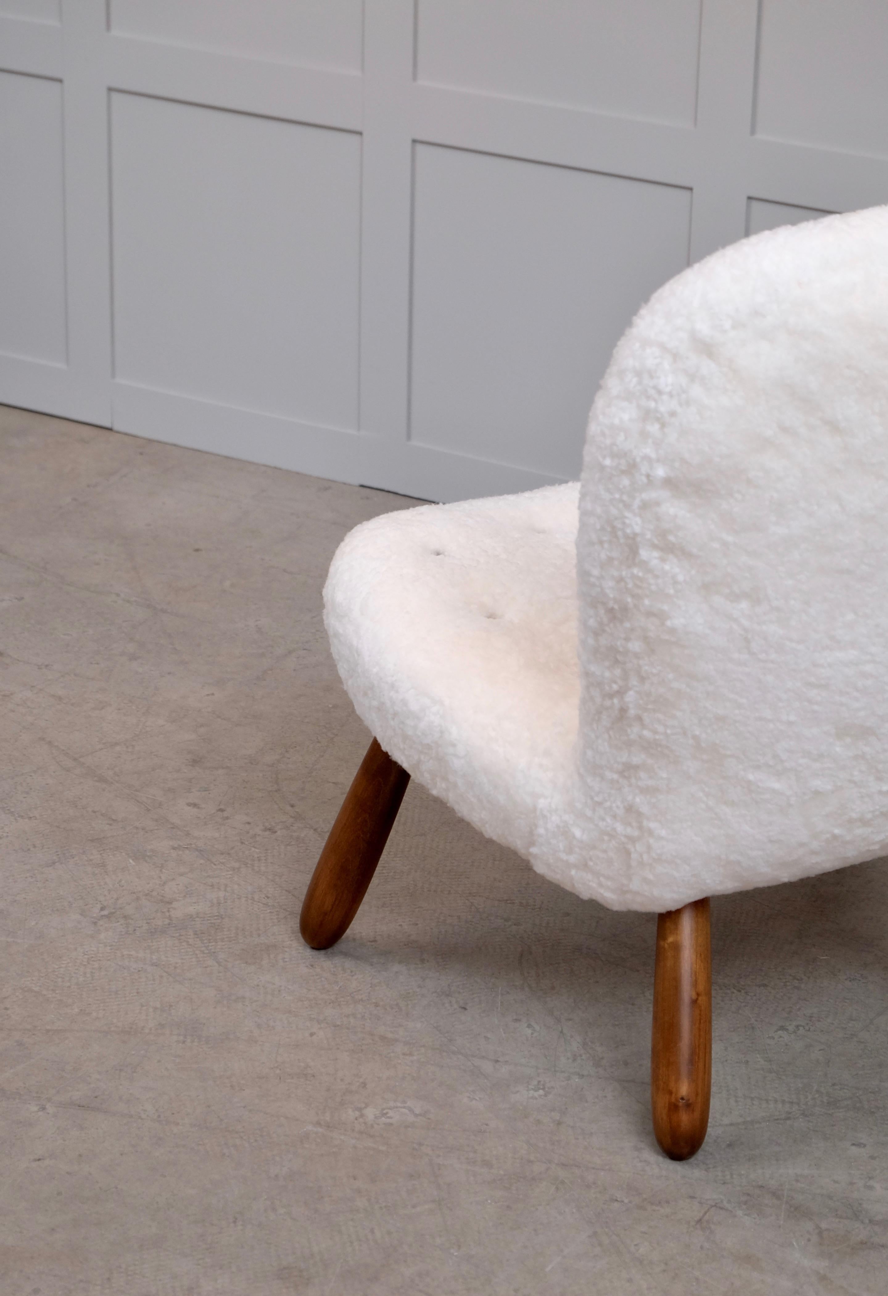 Milieu du XXe siècle Arnold Madsen 'Clam Chair' produit par Madsen & Schubell, 1950s en vente