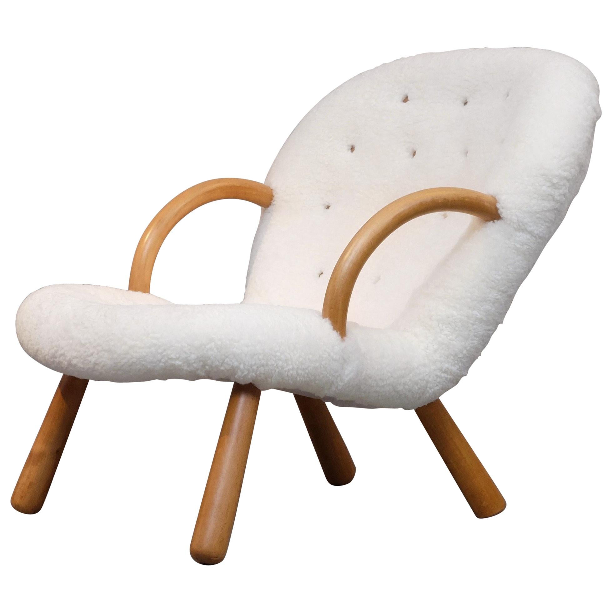 Philip Arctander Clam Chair by Nordisk Stål 
Møbel Central in Denmark, 1940s