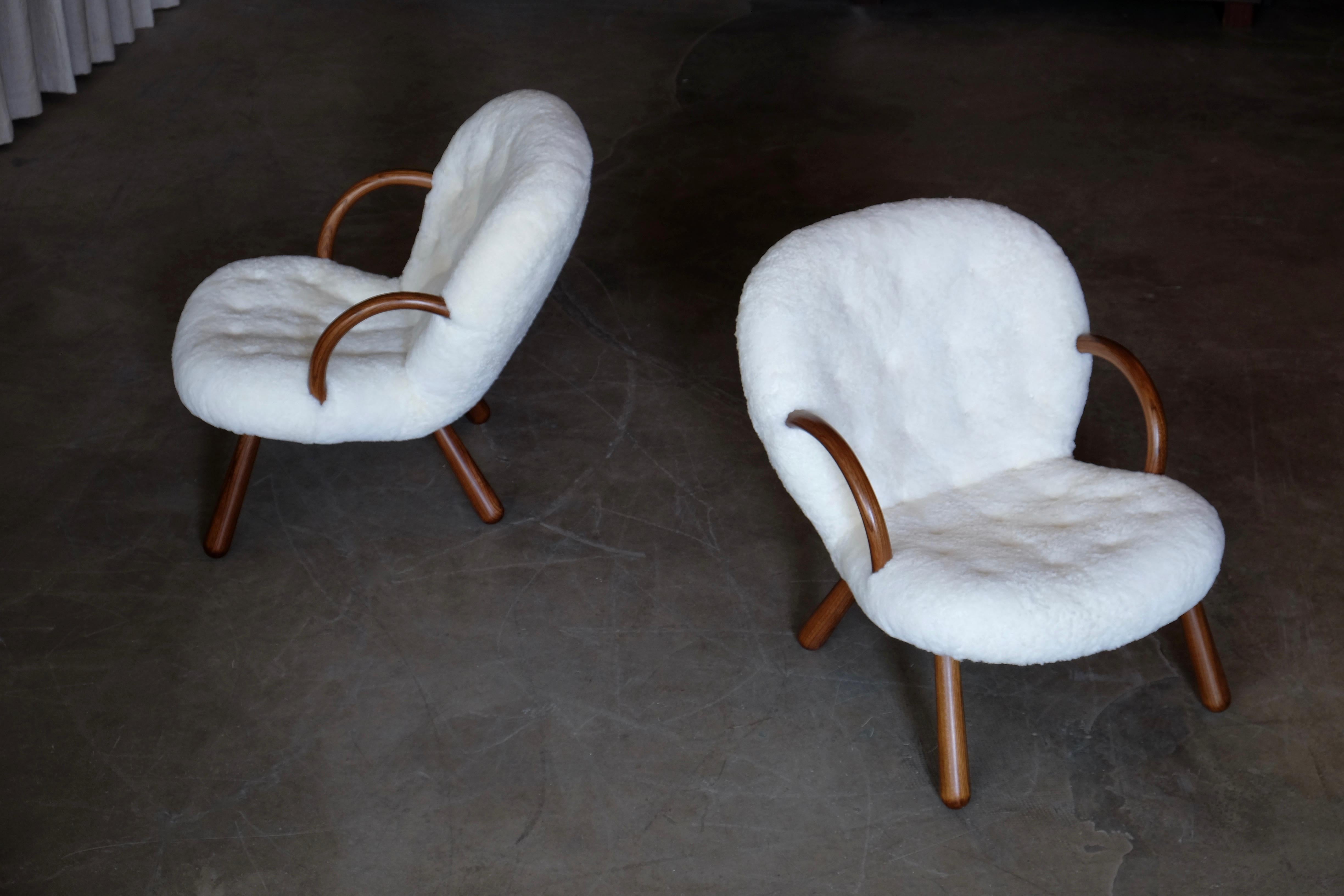 Philip Arctander Clam Chairs by Nordisk Stål & Møbel Central in Denmark, 1940s 6
