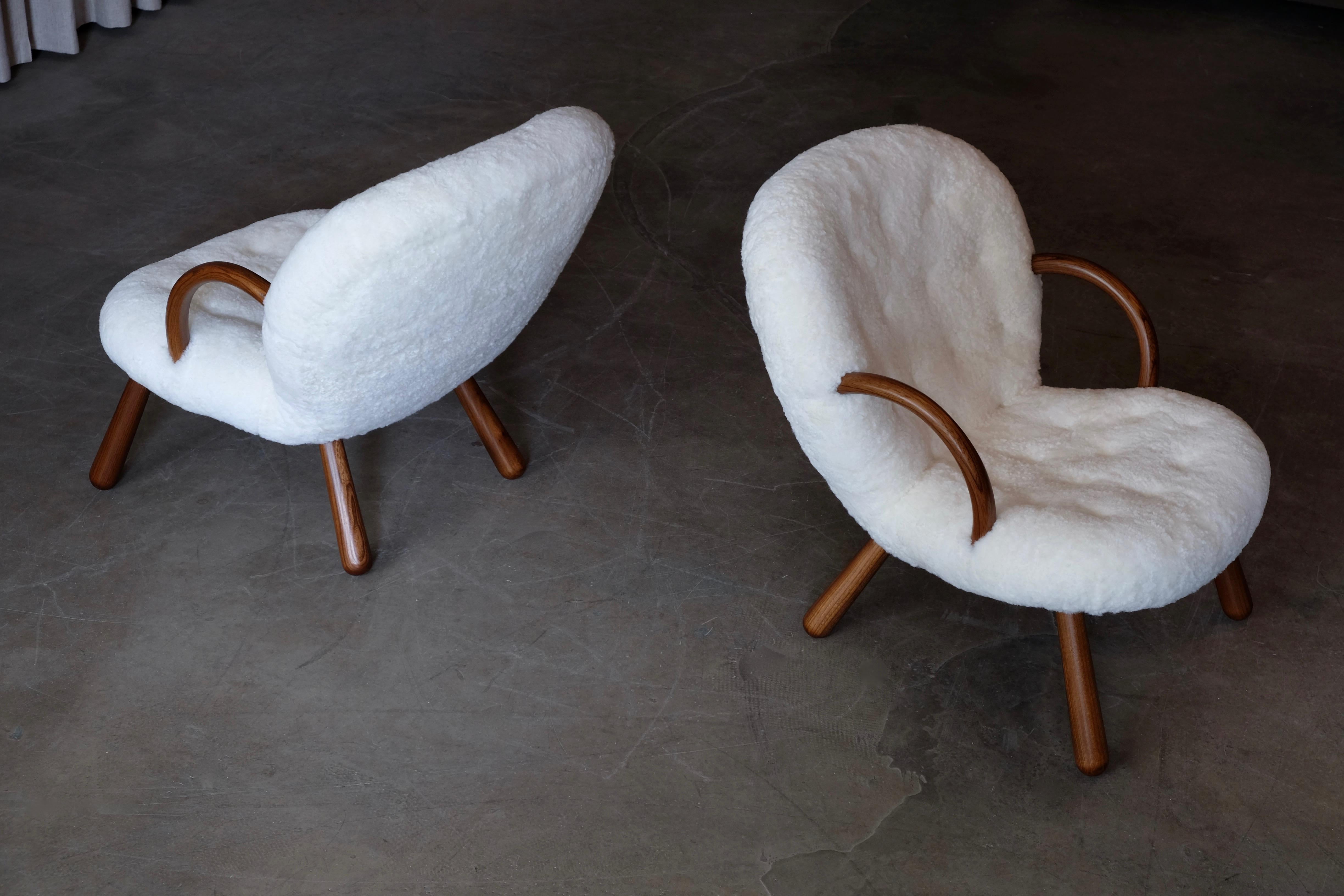 Philip Arctander Clam Chairs by Nordisk Stål & Møbel Central in Denmark, 1940s 8