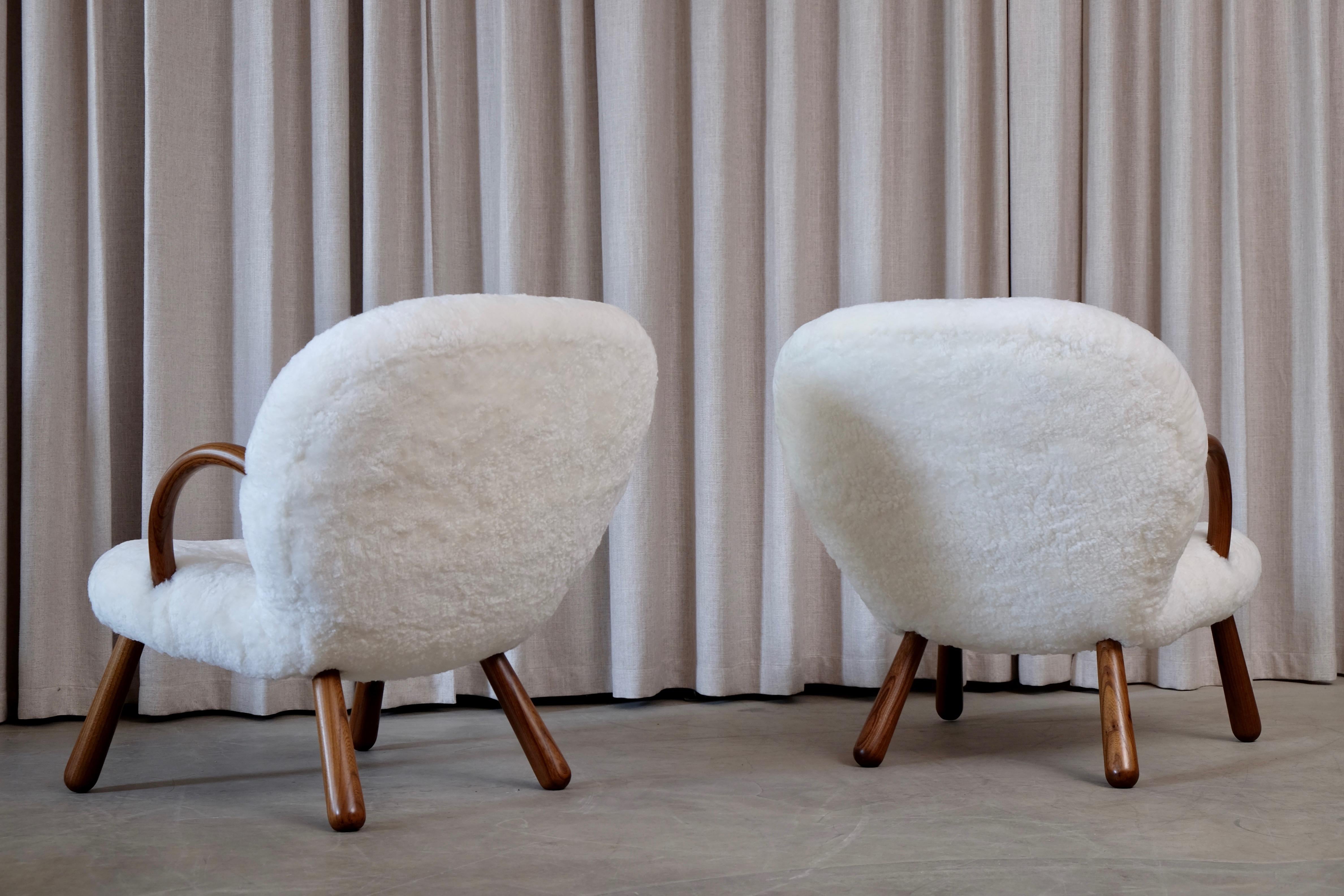 Philip Arctander Clam Chairs by Nordisk Stål & Møbel Central in Denmark, 1940s 2