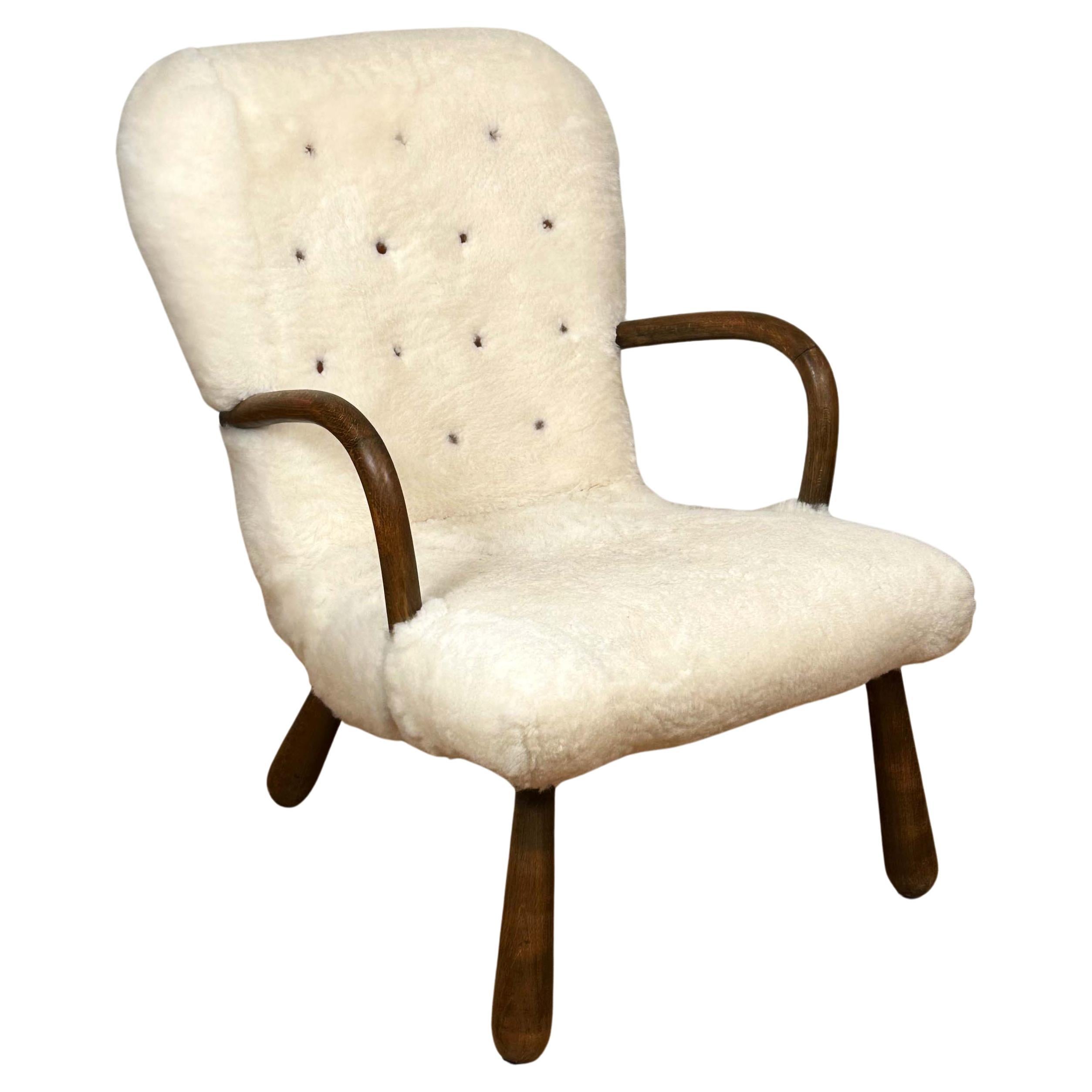Philip Arctander Sheepskin Clam Chair by Vik & Blindheim
