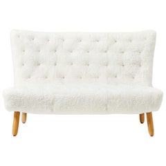 Philip Arctander Sheepskin Clam Sofa, 1950s