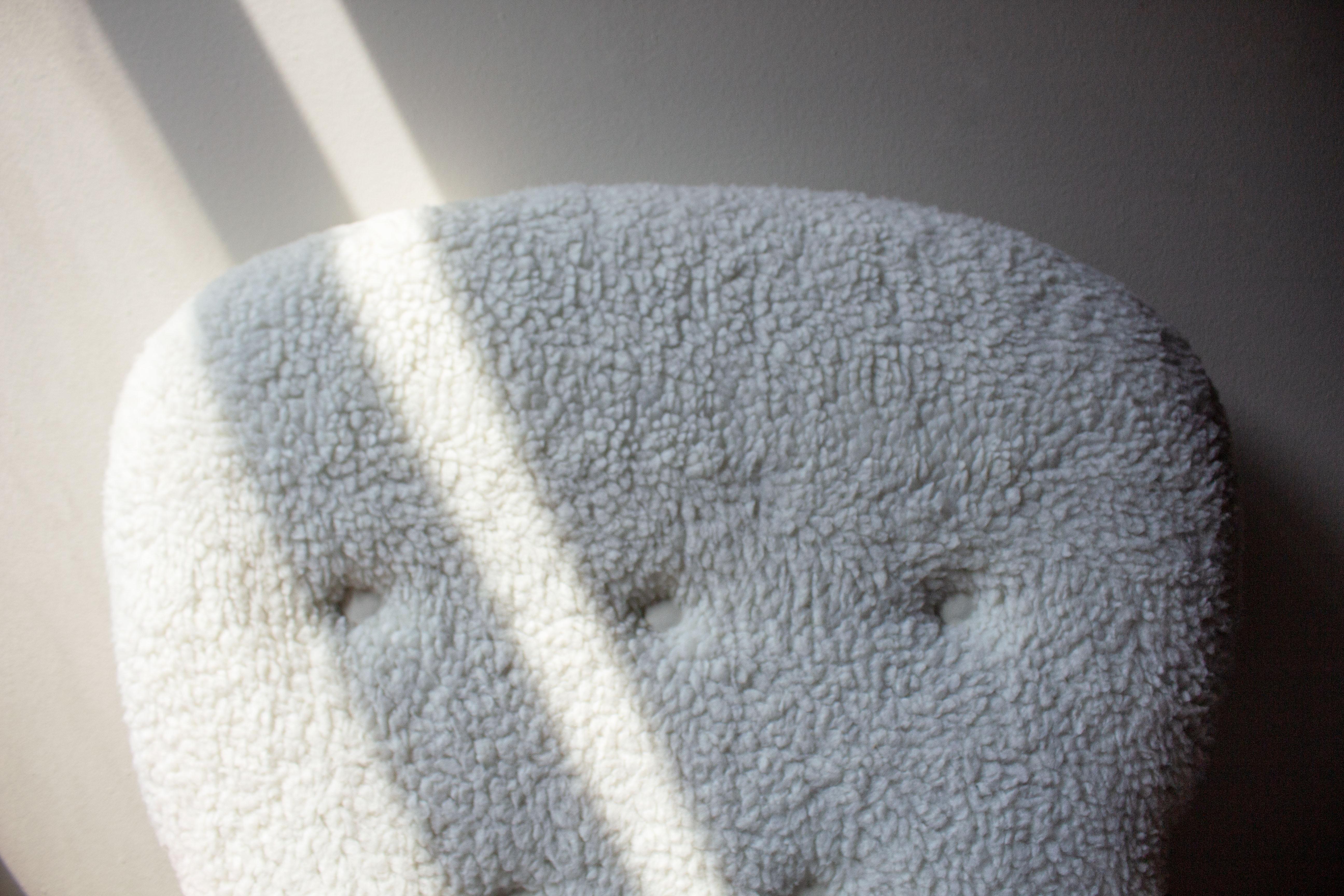 Wood Philip Arctander-Style Sherpa Armchair