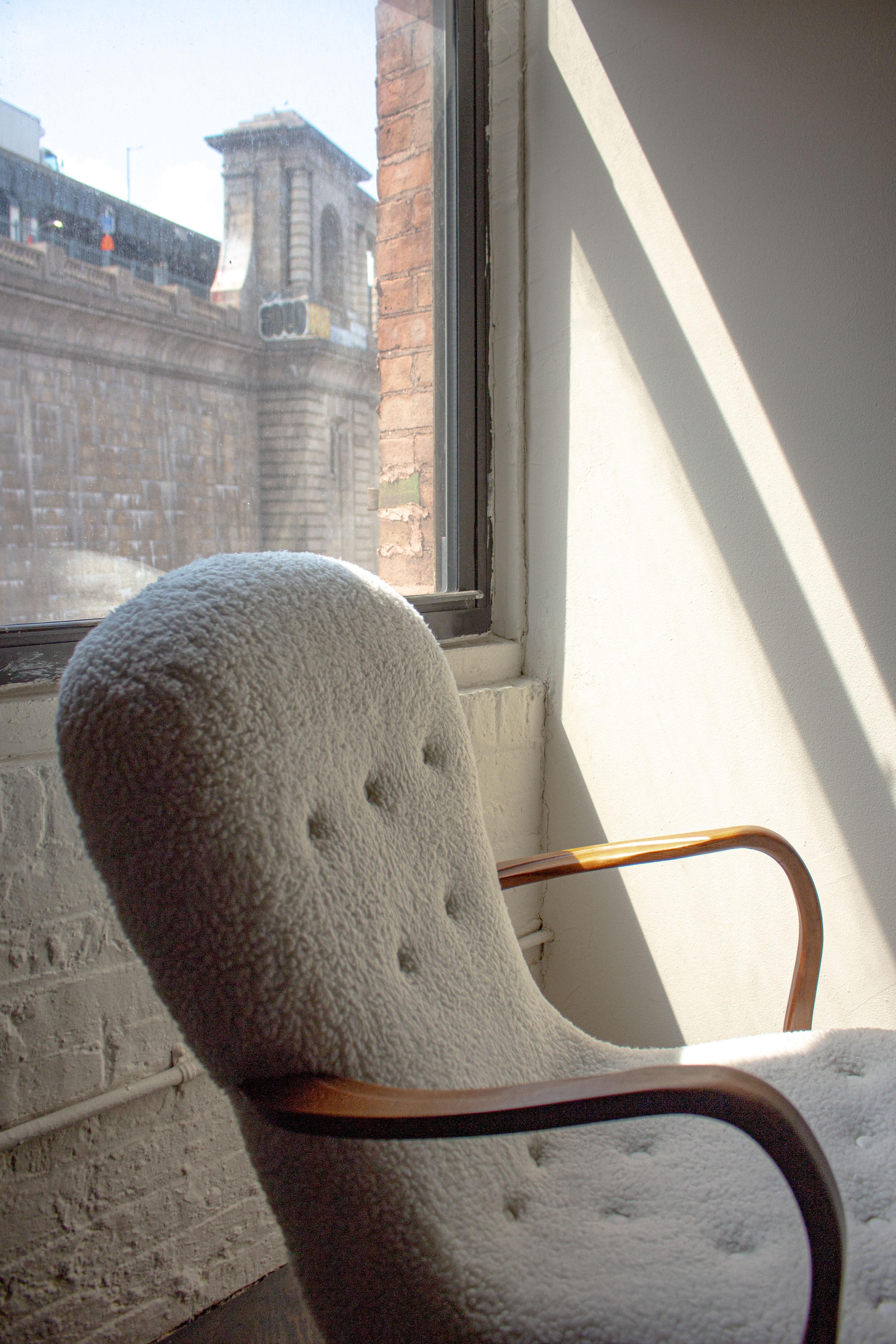 Philip Arctander-Style Sherpa Armchair 1
