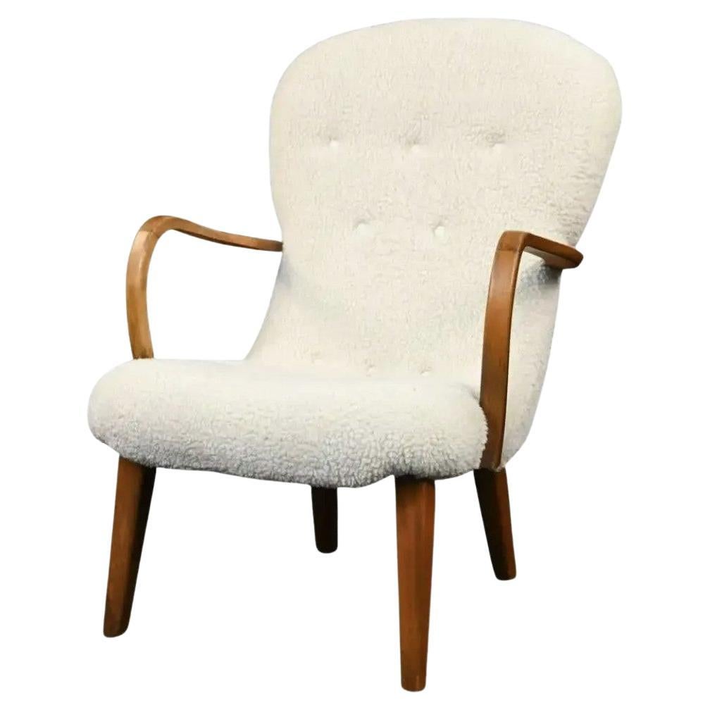 Philip Arctander-Style Sherpa Armchair