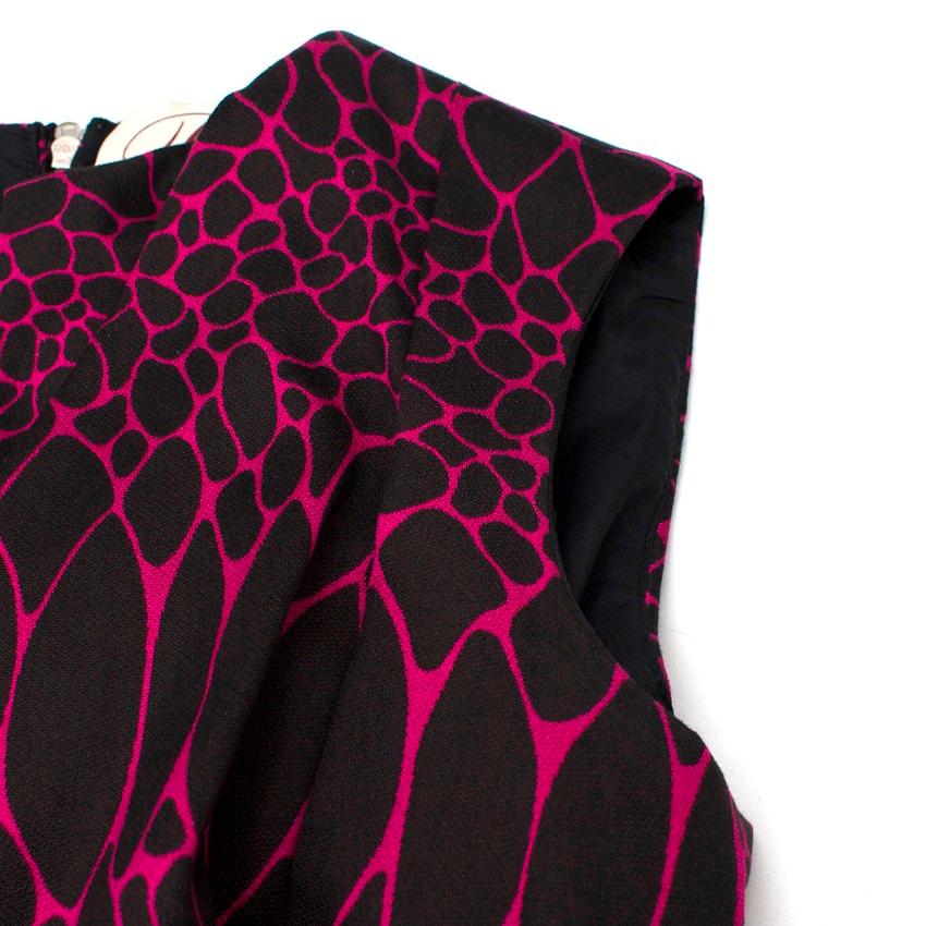 Philip Armstrong Abstract-Jacquard Belted Dress SIZE UK 8/ US 4 In Excellent Condition For Sale In London, GB