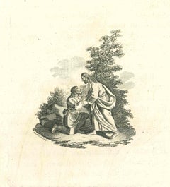 Antique Scene from the Gospel - Original Etching by Philip Audinet - 1810