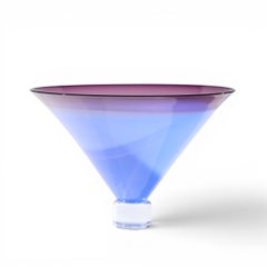 Philip Baldwin & Monica Guggisberg Mid Century Blue Art Glass Vase