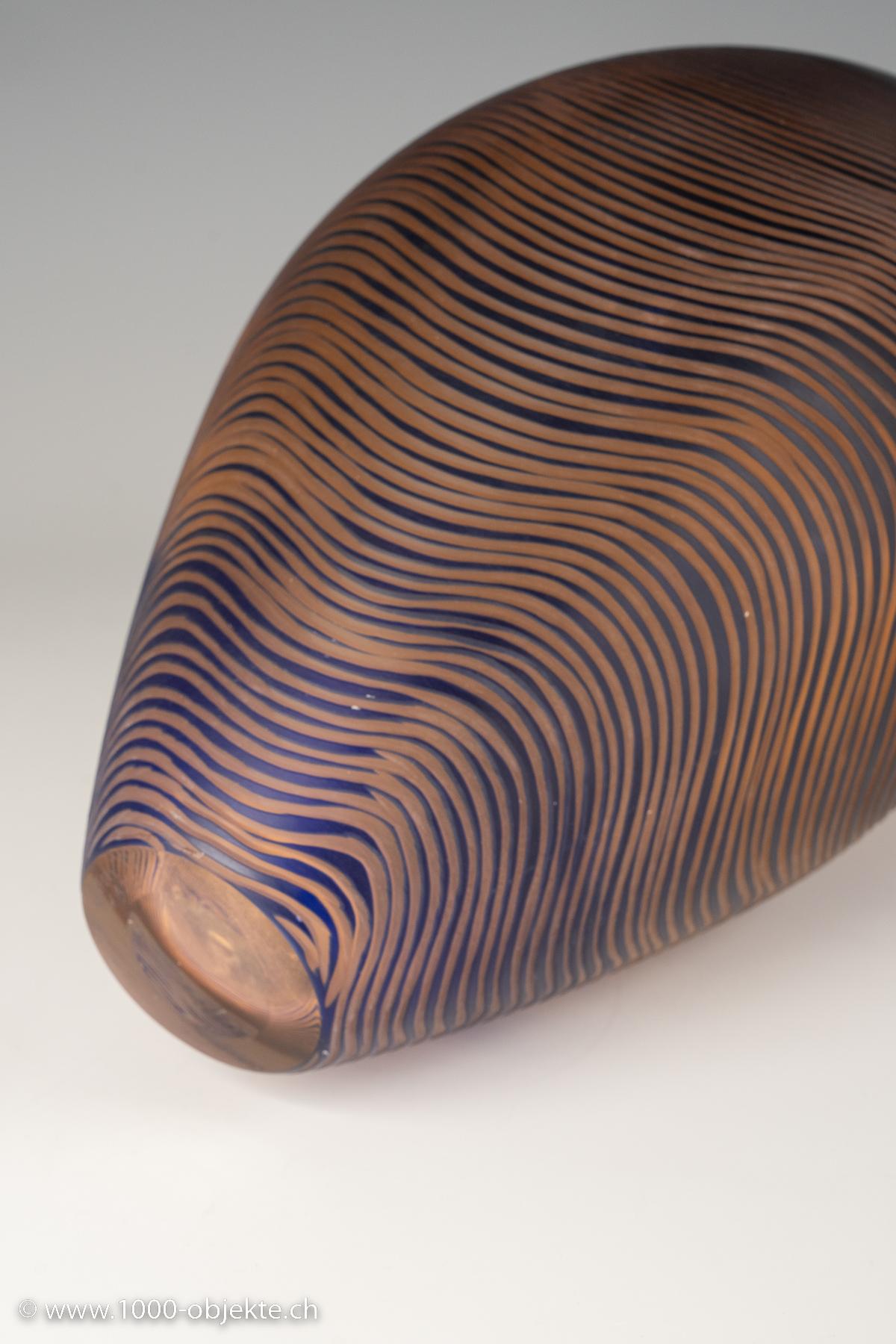 Philip Baldwin, Monica Guggisberg, jarrón battuto único Cristal de Murano en venta