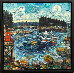 Self taught Artist Philip Barter Boothbay Maine Landscape Painting
