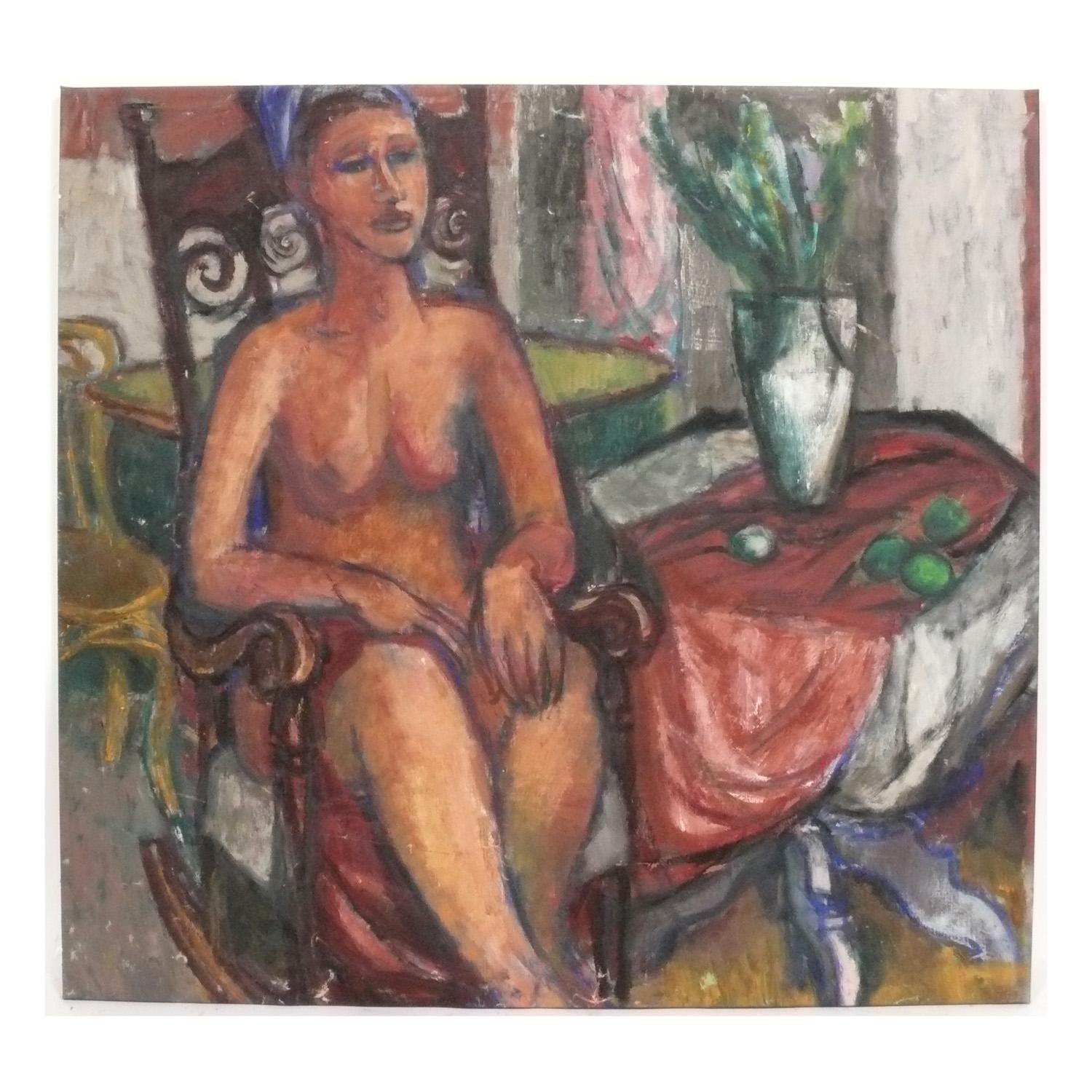 Philip Bornarth Öl auf Leinwand Figurale Gemälde 34