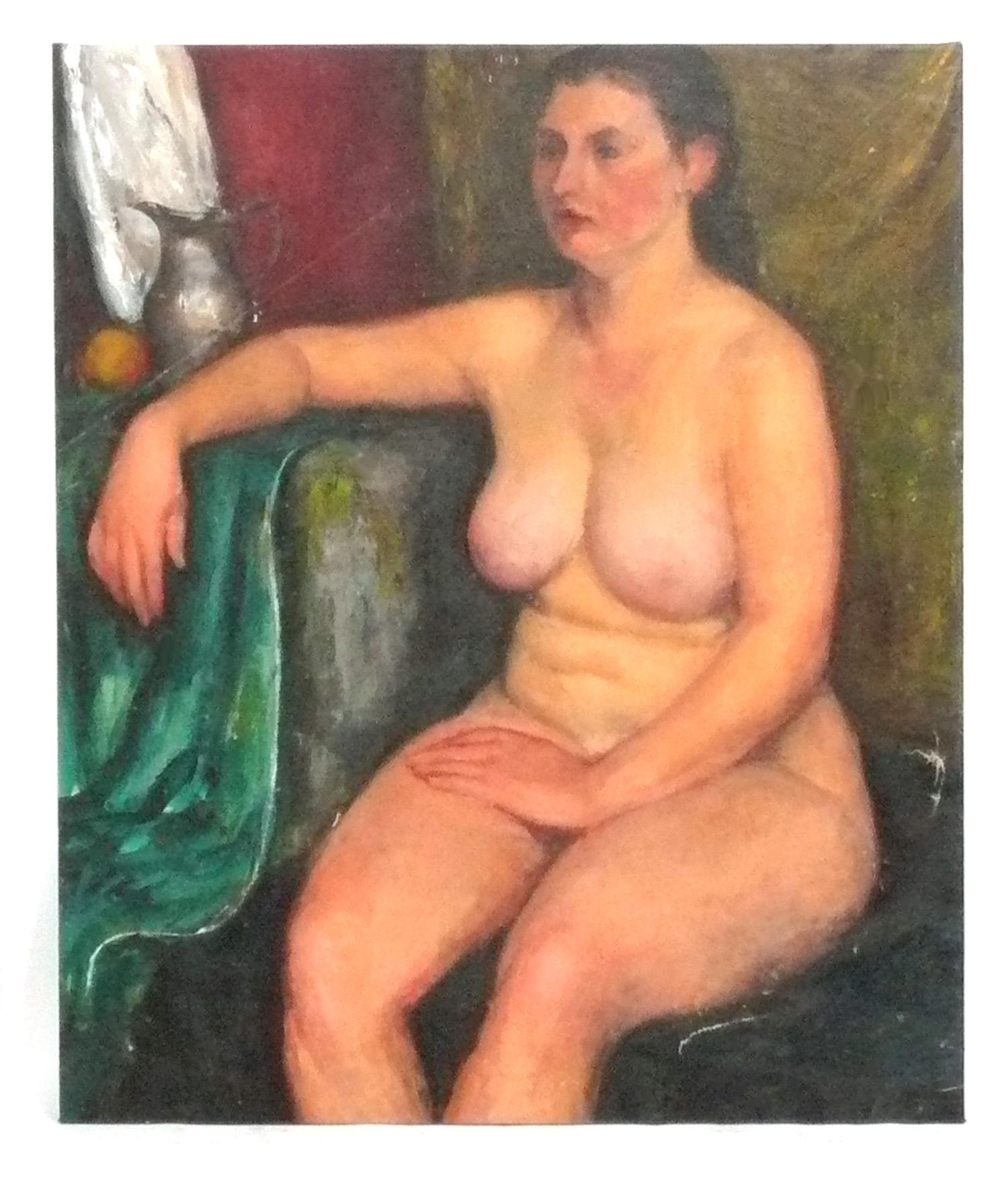 Philip Bornarth Öl auf Leinwand Figurale Gemälde 36