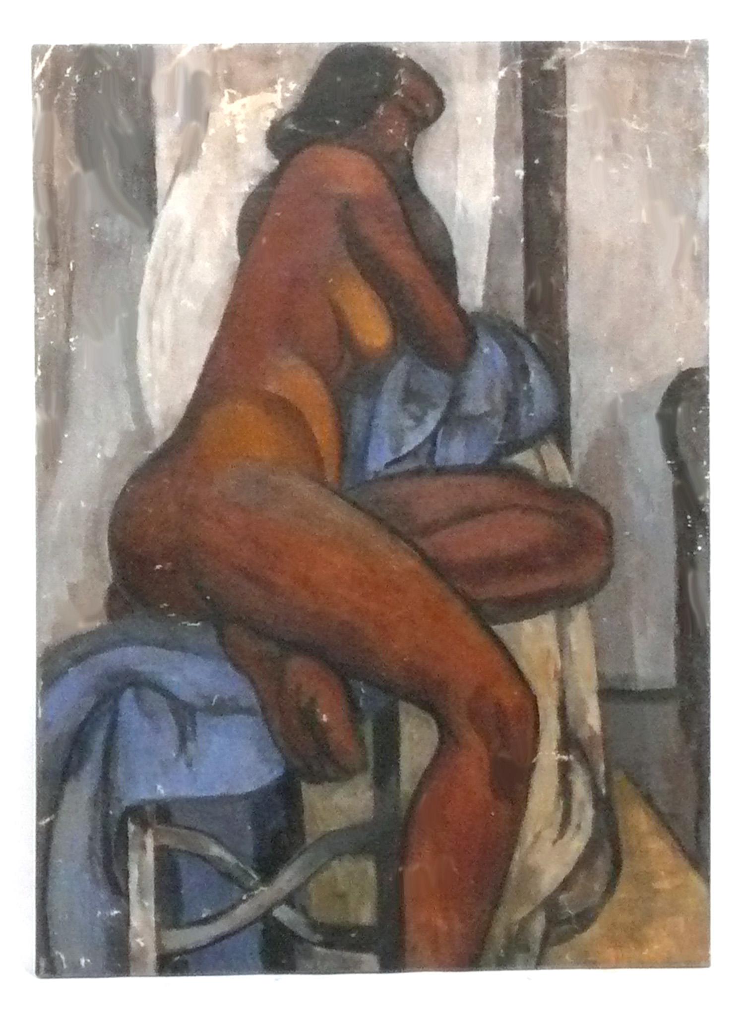 Philip Bornarth Öl auf Leinwand Figurale Gemälde 36