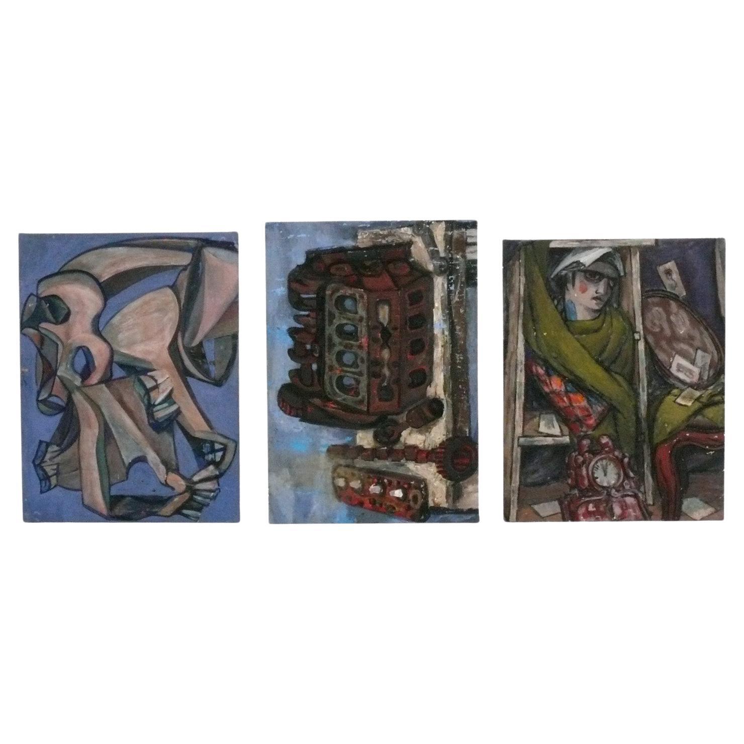 Philip Bornarth Öl auf Leinwand Gemälde 28" x 22" circa 1940er Jahre im Angebot