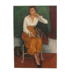 Philip Bornarth Öl auf Leinwand Gemälde 39,5" x 27,5" circa 1940s