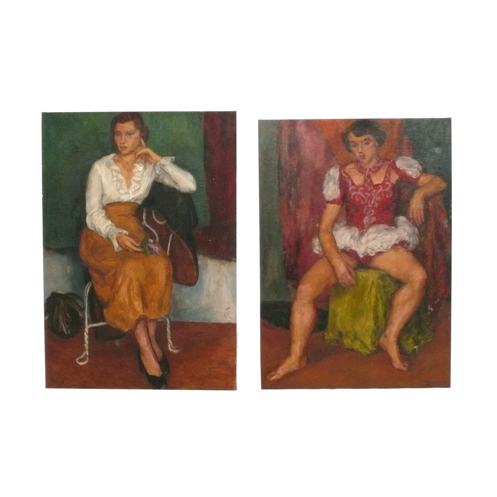 Philip Bornarth Öl auf Leinwand Gemälde 39,5" x 27,5" circa 1940s