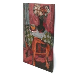 Philip Bornarth Olio su tela Natura morta 26 "H. x 22 "L circa 1940