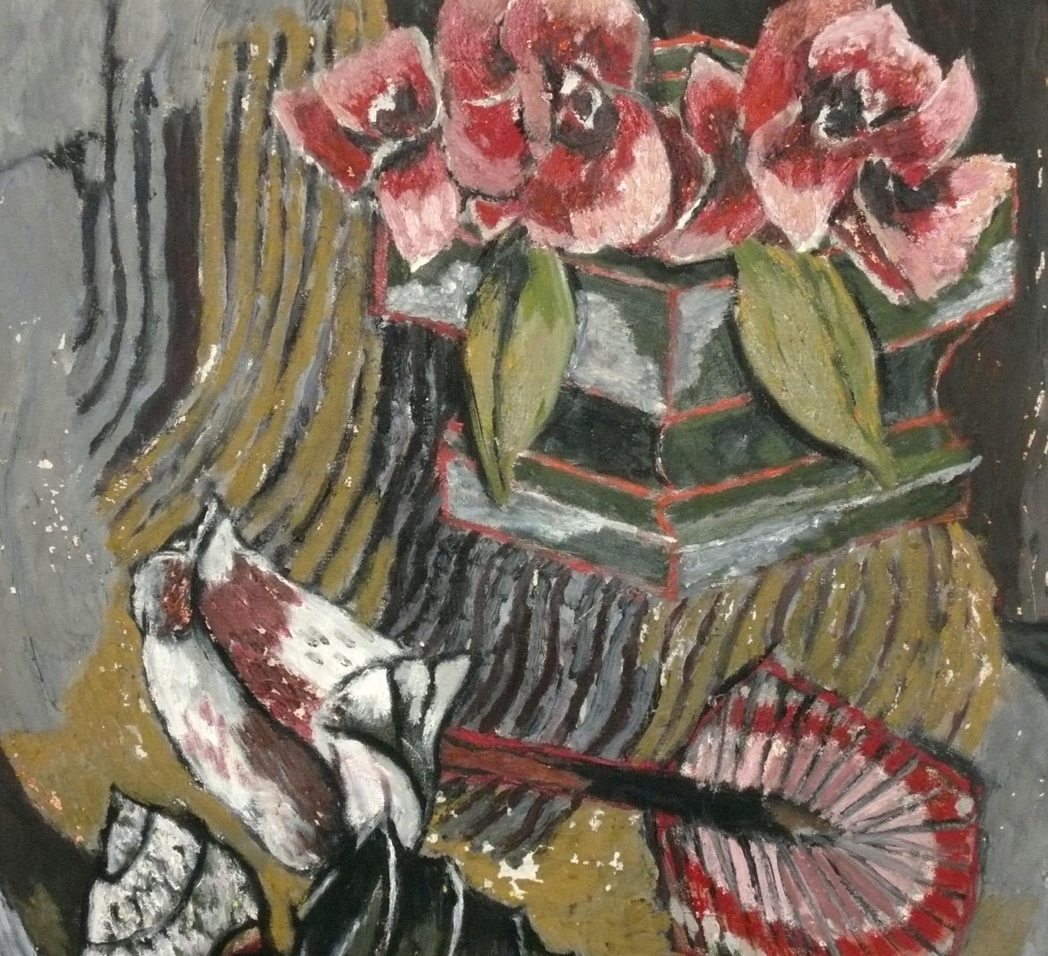 Milieu du XXe siècle Philip Bornarth Huile sur toile Nature morte 26 