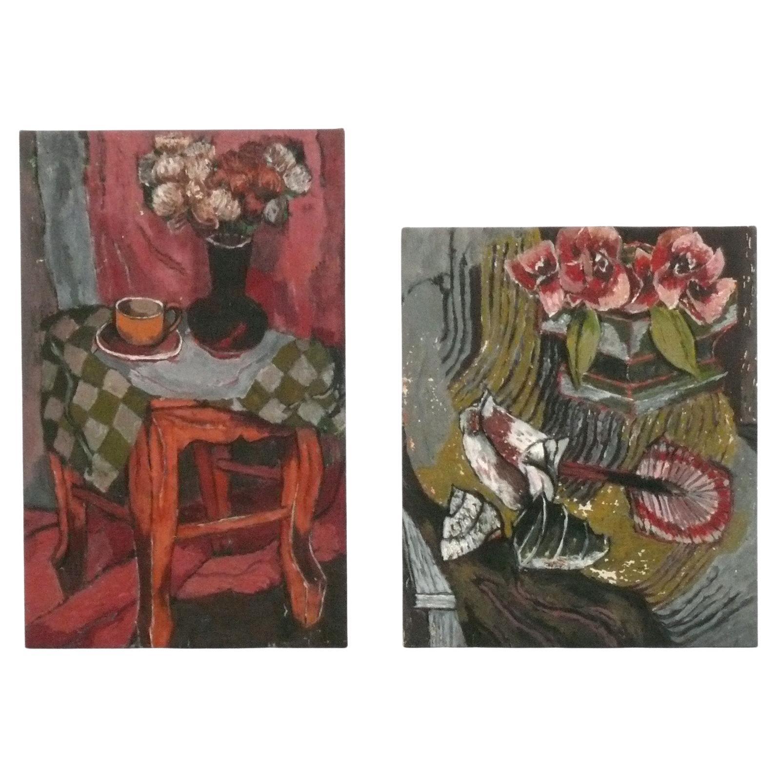 Philip Bornarth Öl auf Leinwand Stillleben Gemälde 26 "H x 22 "W circa 1940s