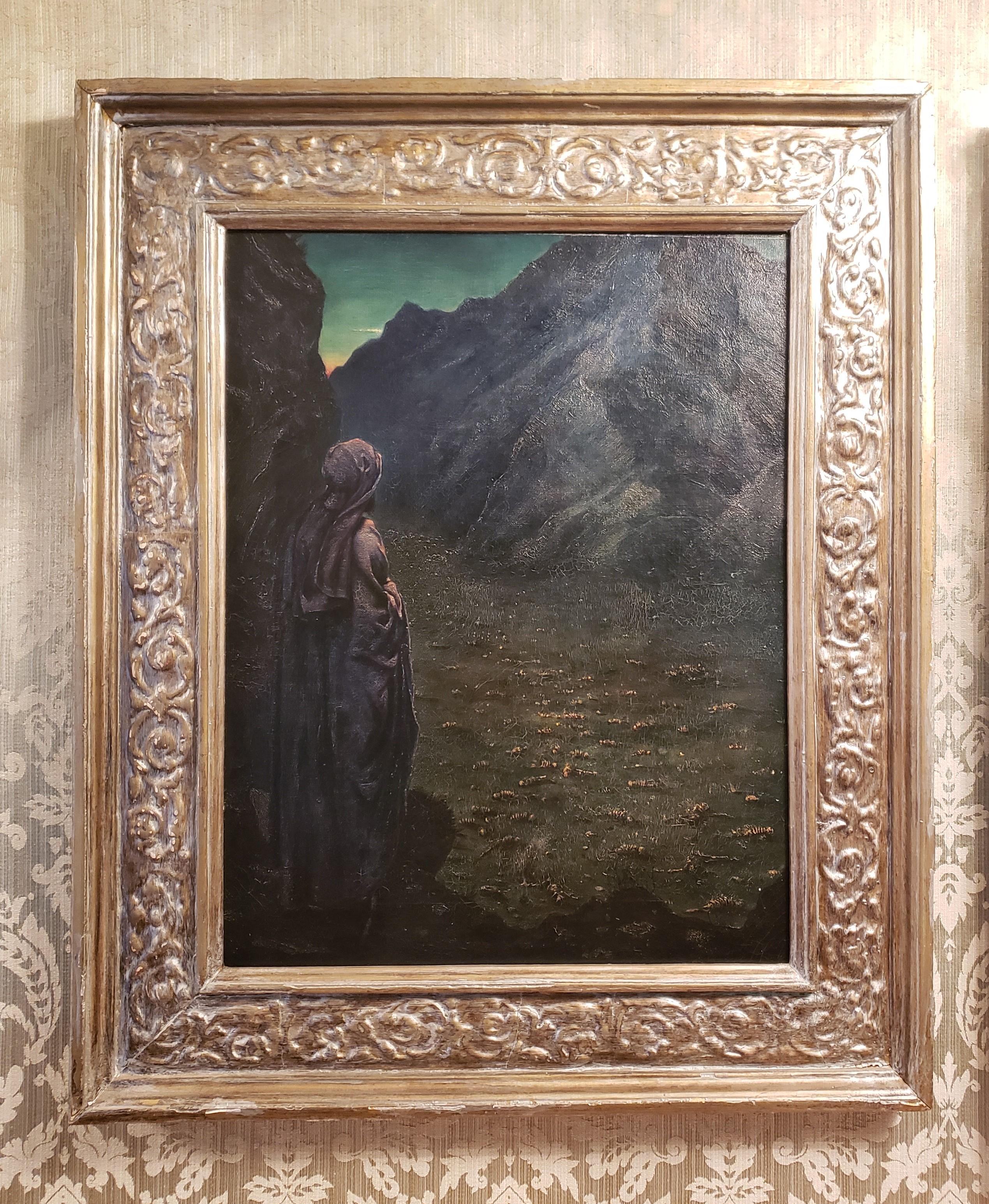 Ezekiel in the Valley of Dry Bones (Eyel dans la vallée des os secs) - Painting de Burne-Jones, Philip