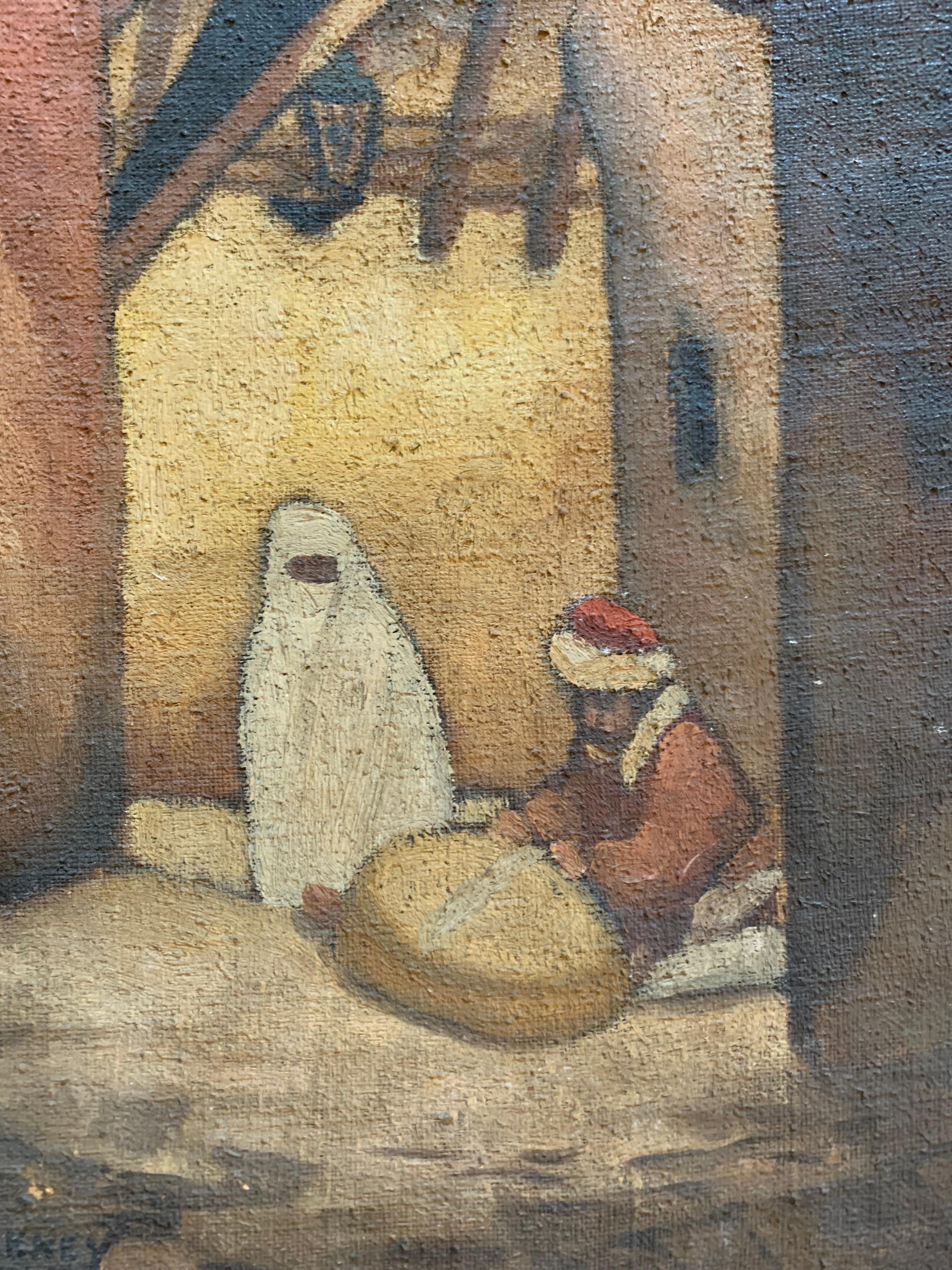 In der Kasbah (Art déco), Painting, von Philip Cheney