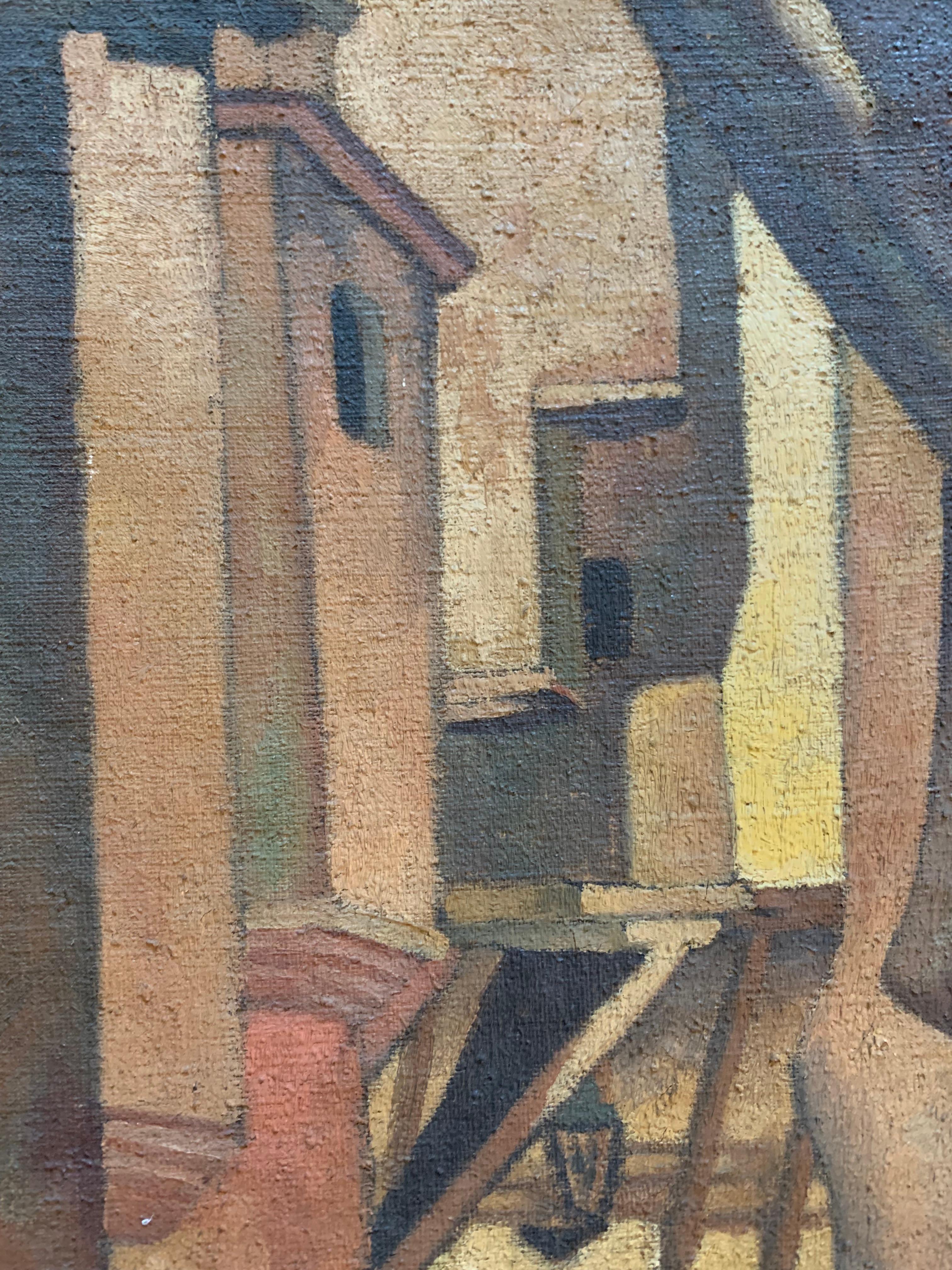 Philip Cheney (1897-1992) In der Kasbah, 1928. Öl auf Leinwand, 16 x 30 Zoll. Signiert und datiert am unteren Rand. 

Zustand: Farbverluste an den Rändern. 