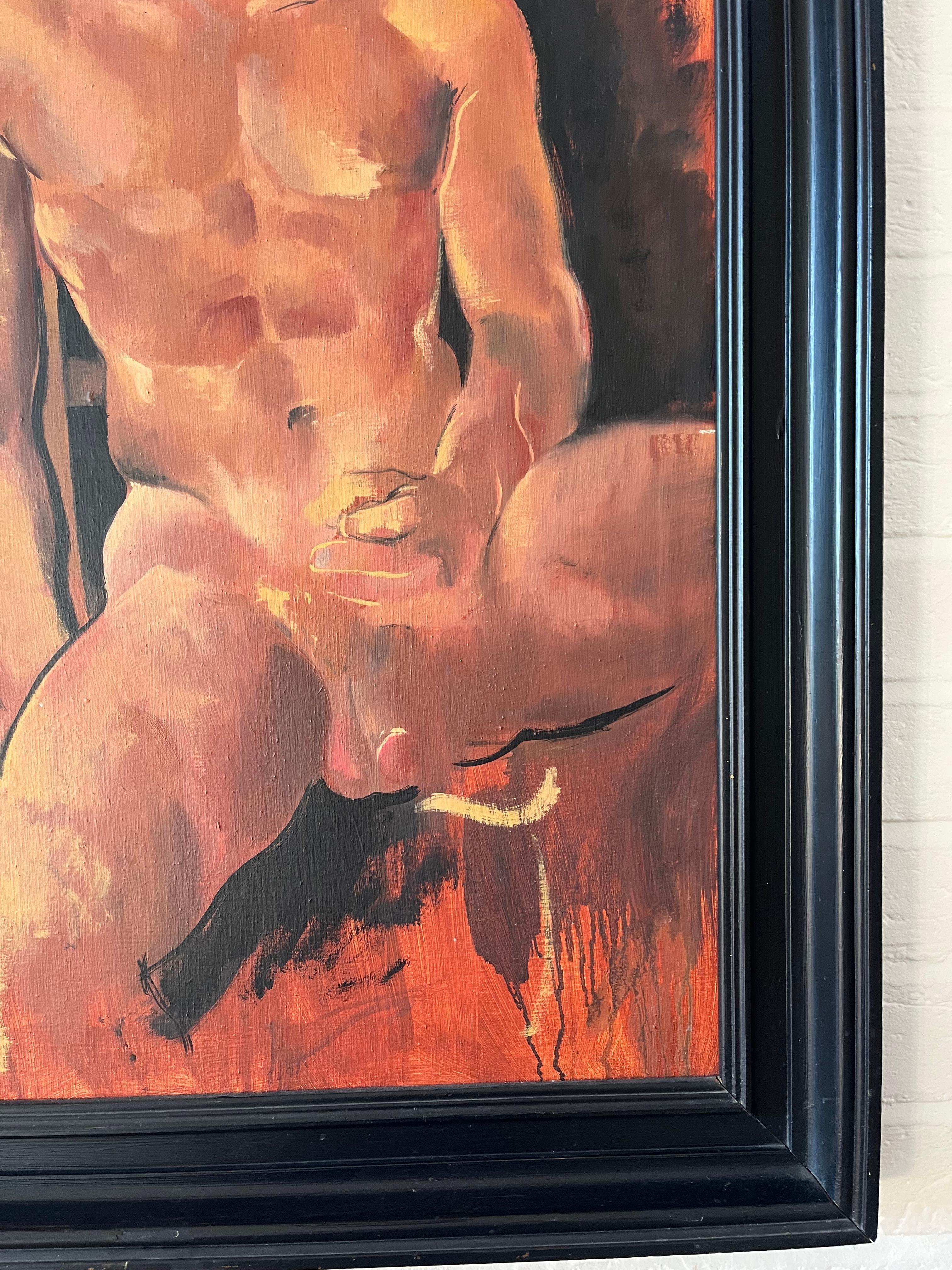 1980er Jahre Erotischer männlicher Akt, Porträt des Liebhabers des Künstlers, ikonisches Stück aus der Geschichte der Homosexualität im Angebot 3