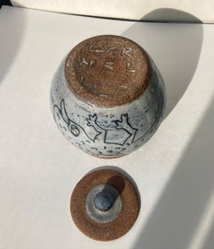 Philip Cornelius Alfarería / Cerámica  Tarro con tapa, decorado y firmado