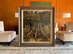 Dusk in the Garden - Greenwich Village  - Moody Monochromatic - Whitney  Museum