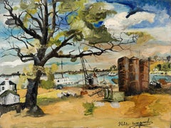 „Great Neck Landscape“ Amerikanische Szene Sozialrealismus Mitte des 20. Jahrhunderts Moderne WPA