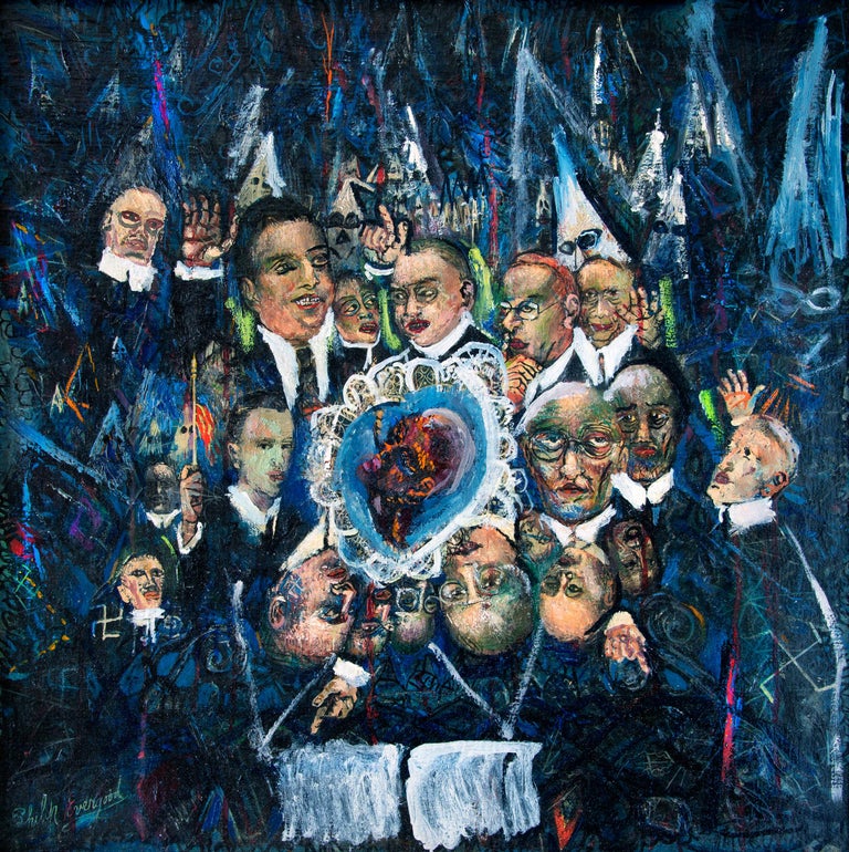 Philip Evergood Ku Klux Klan, KKK, Racism, Lynching, Painting For