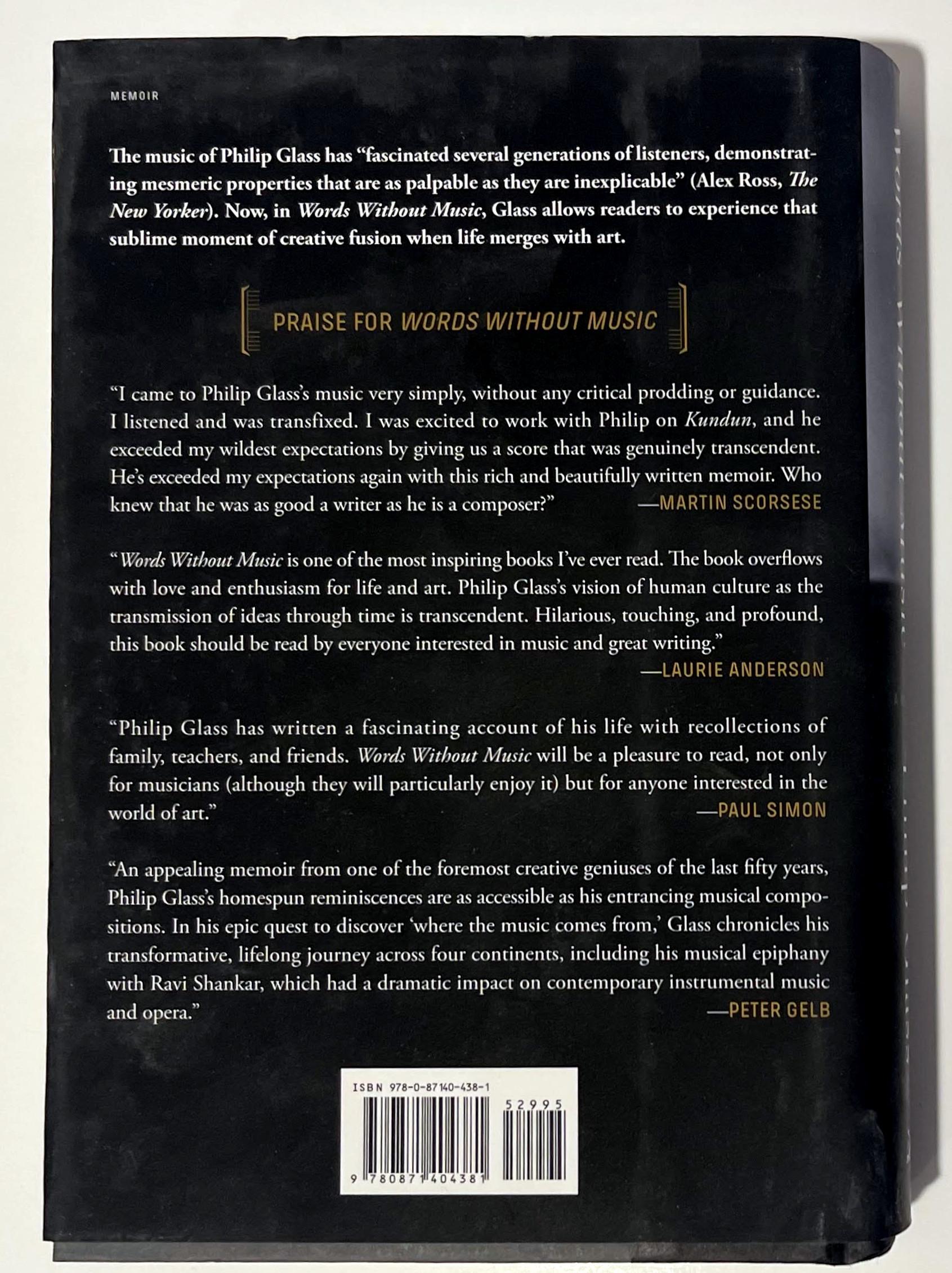 Monographie: Philip Glass Worte ohne Musik (Buch, handsigniert von Philip Glass) im Angebot 5