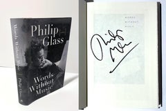 Vintage Monograph: Philip Glass Words Without Music (book hand signed by Philip Glass)